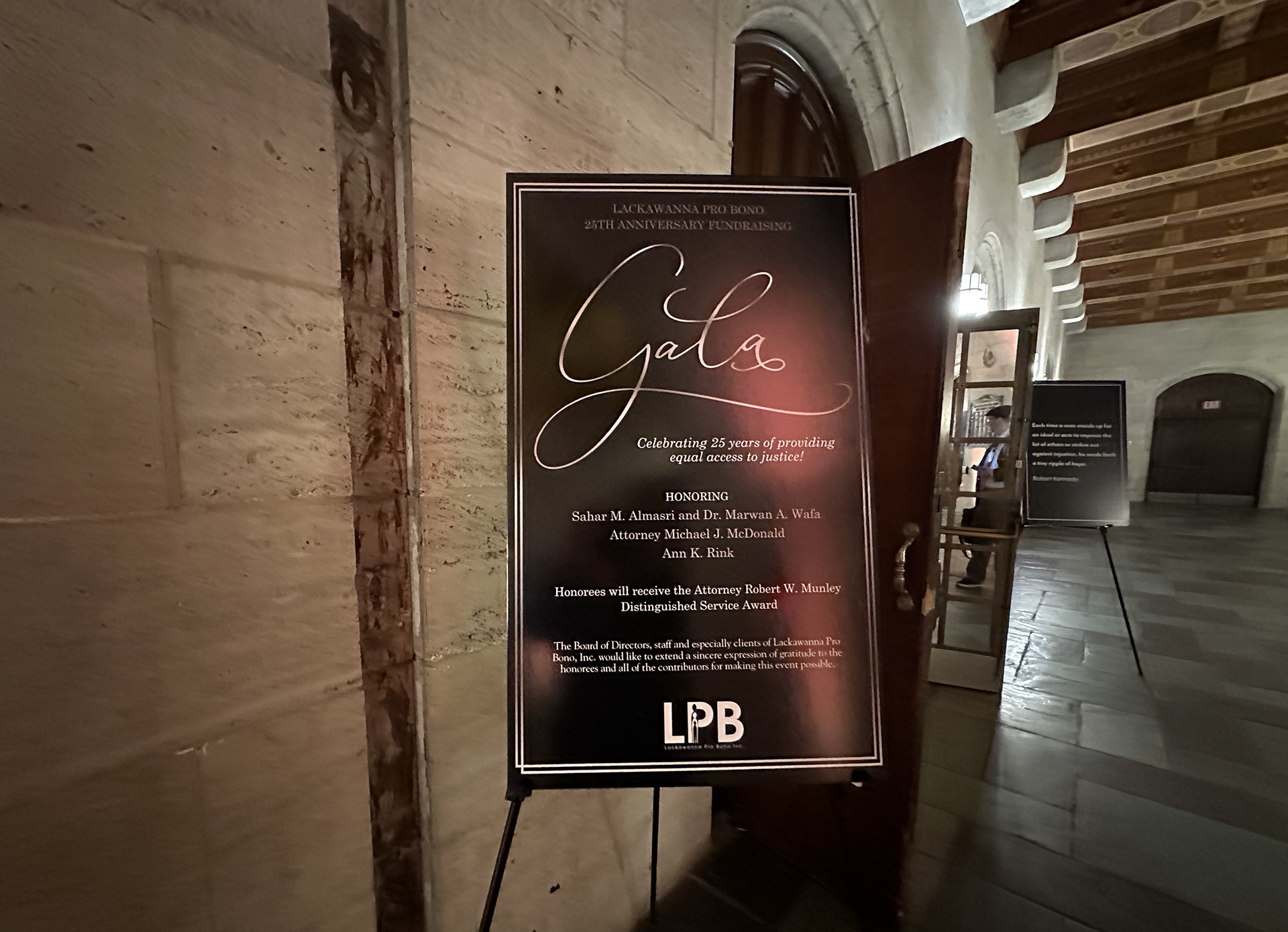 Lackawanna Pro Bono 25th Anniversary Gala. Group posed shots do not appear in this album.