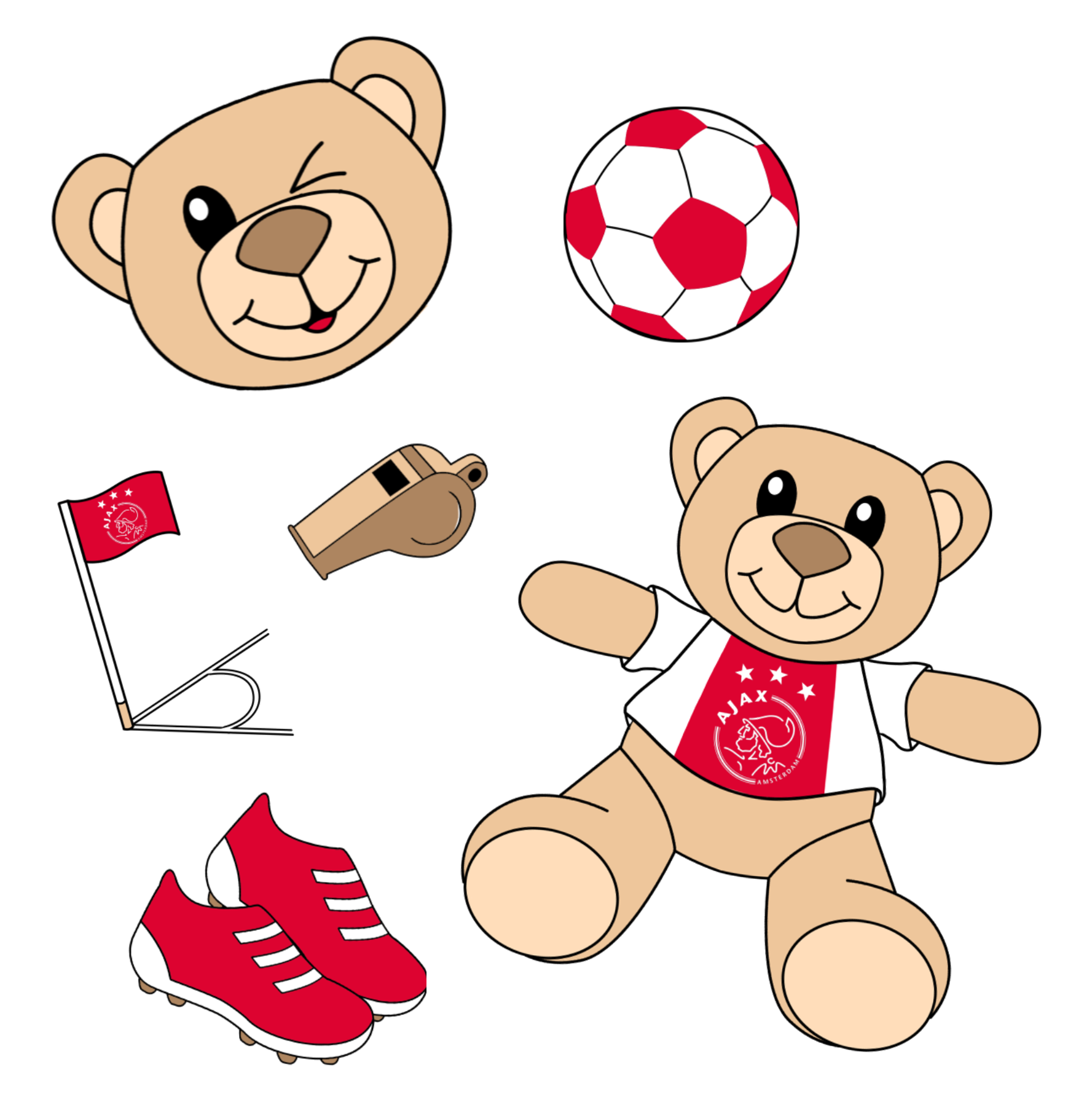 Ajax baby patroon elementen (Illustrator)