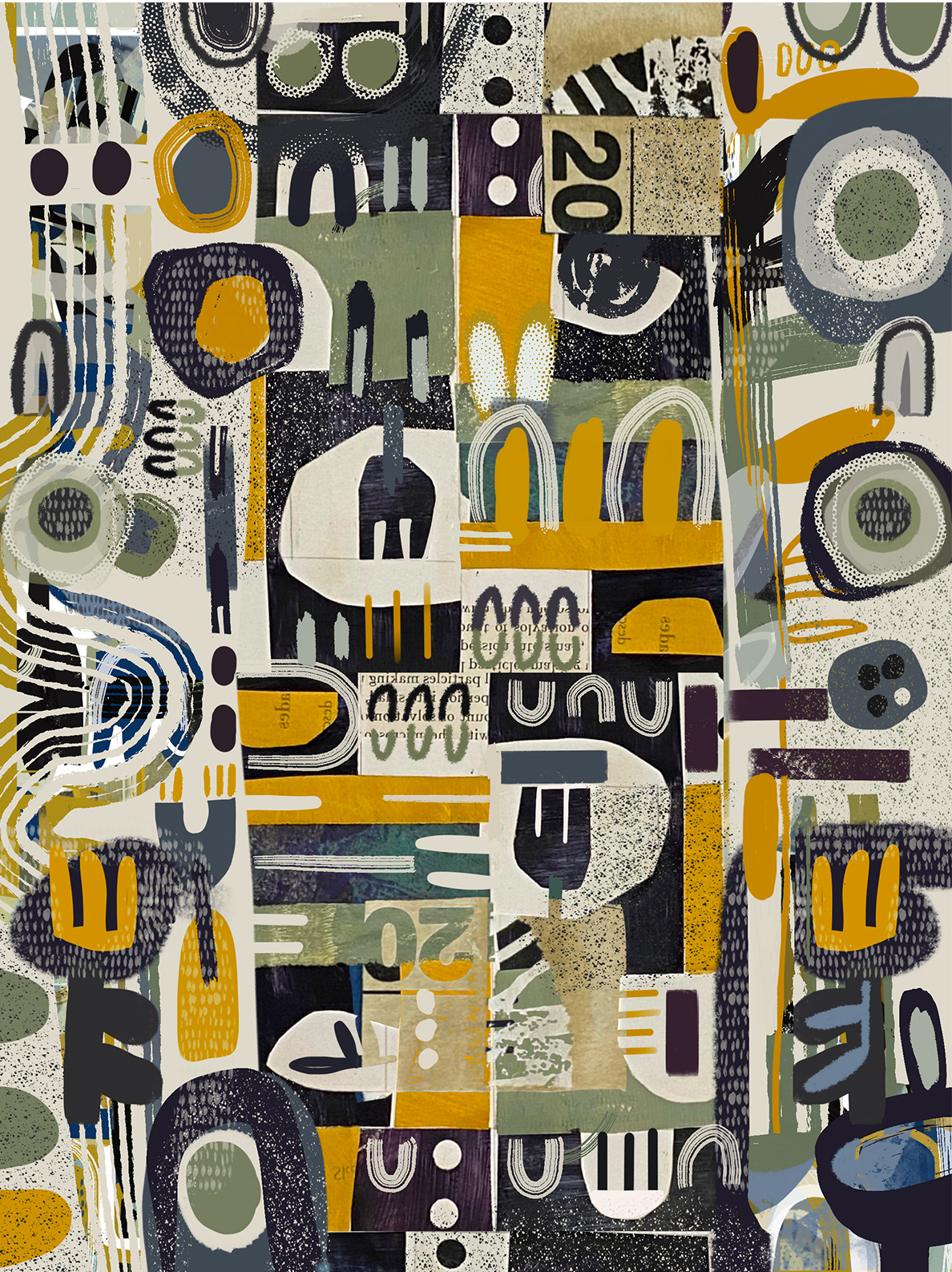 "Twenty" a mid-mod design using repeating shapes and colors