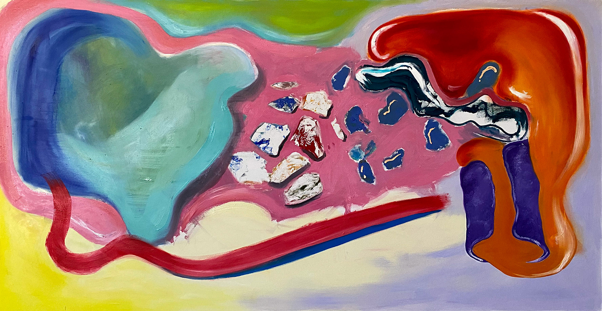 Untitled, 2020, oil on canvas, 130 x 240 cm