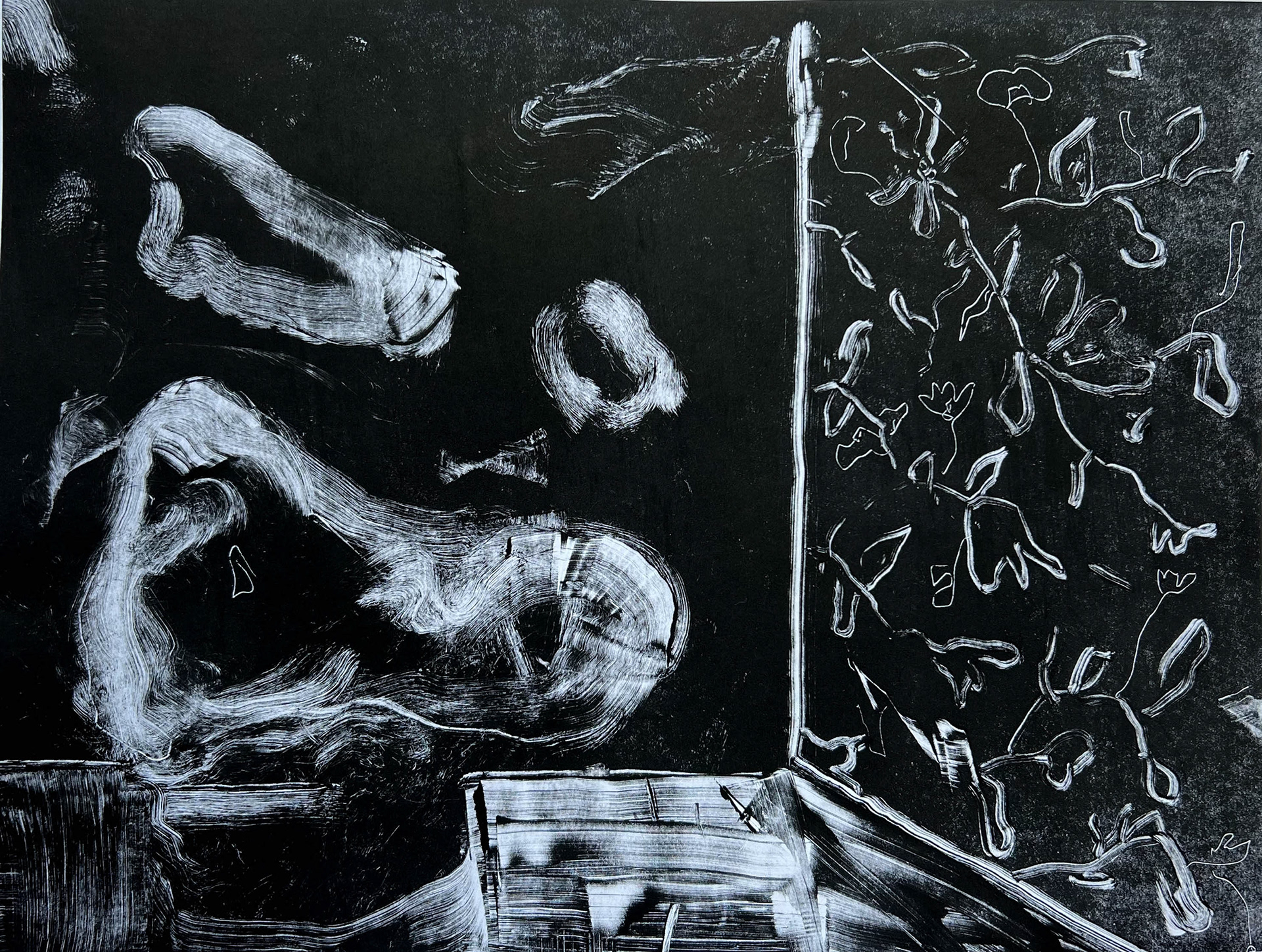 monoprint, 2022, 30 x 50 cm