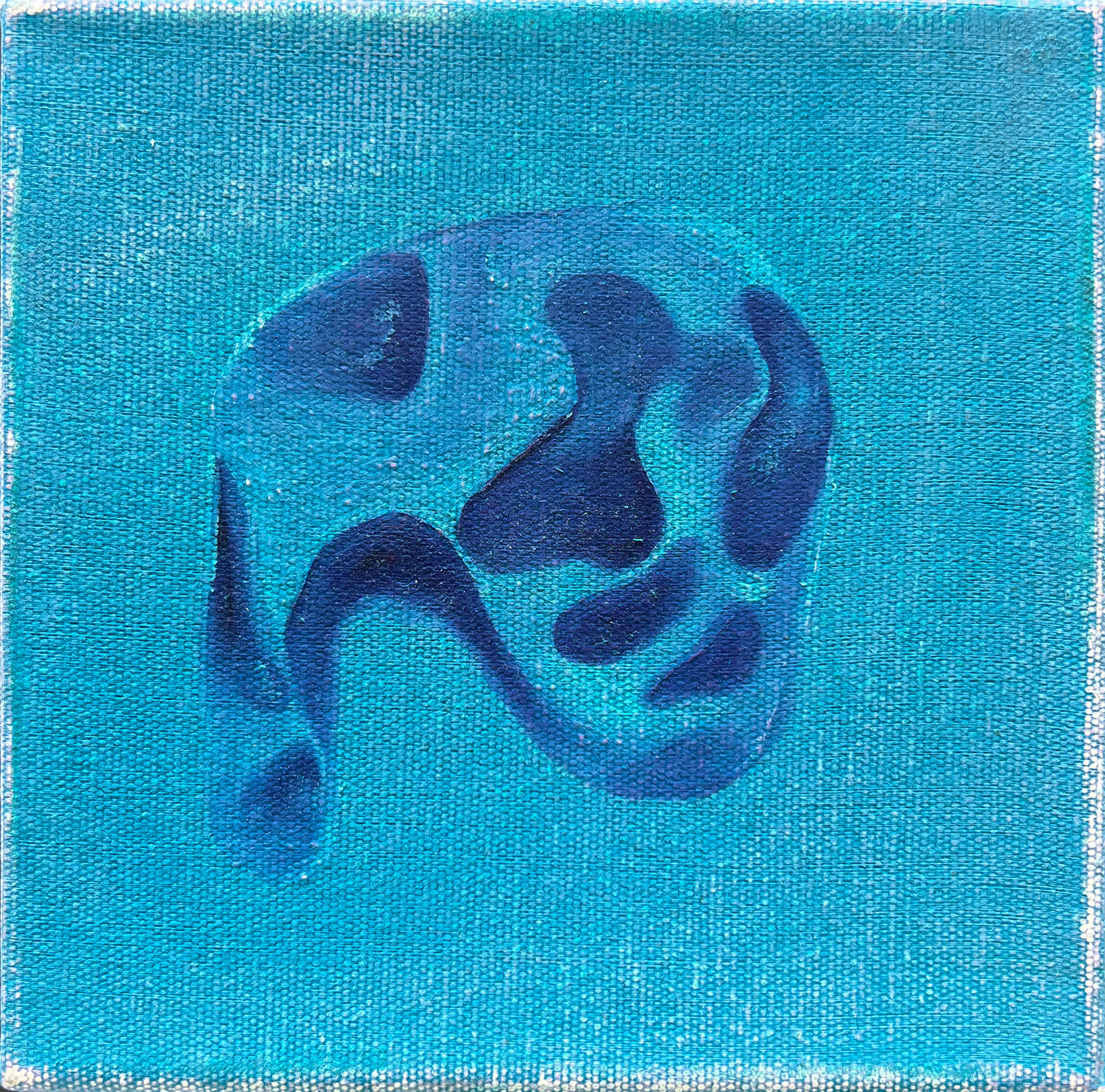 no.3c, painting, oil on canvas, 15 x 15 cm