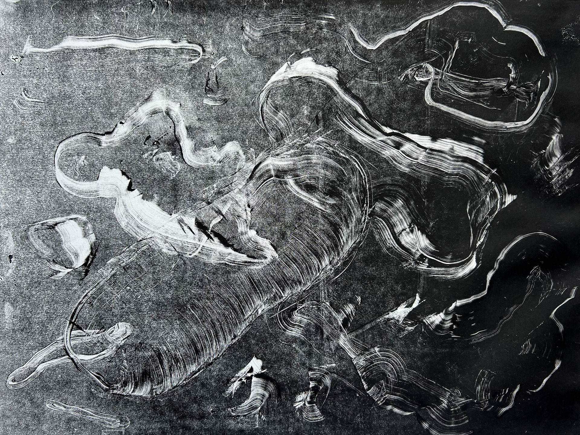No.4, monoprint, 2022, 30 x 50 cm