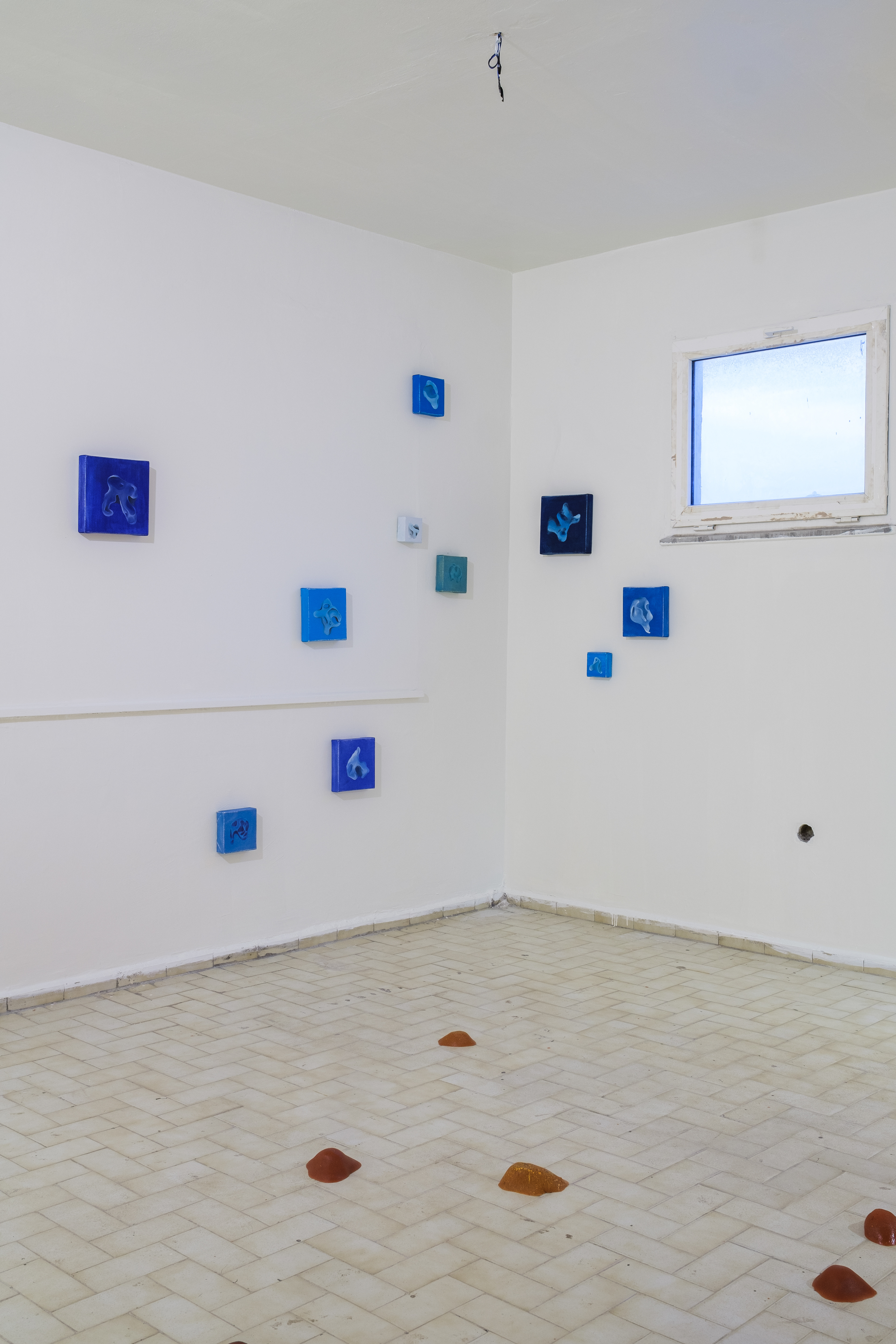 Underwater Love, 2022, 10 paintings / installation view from Occupation, Barın Han, 2022