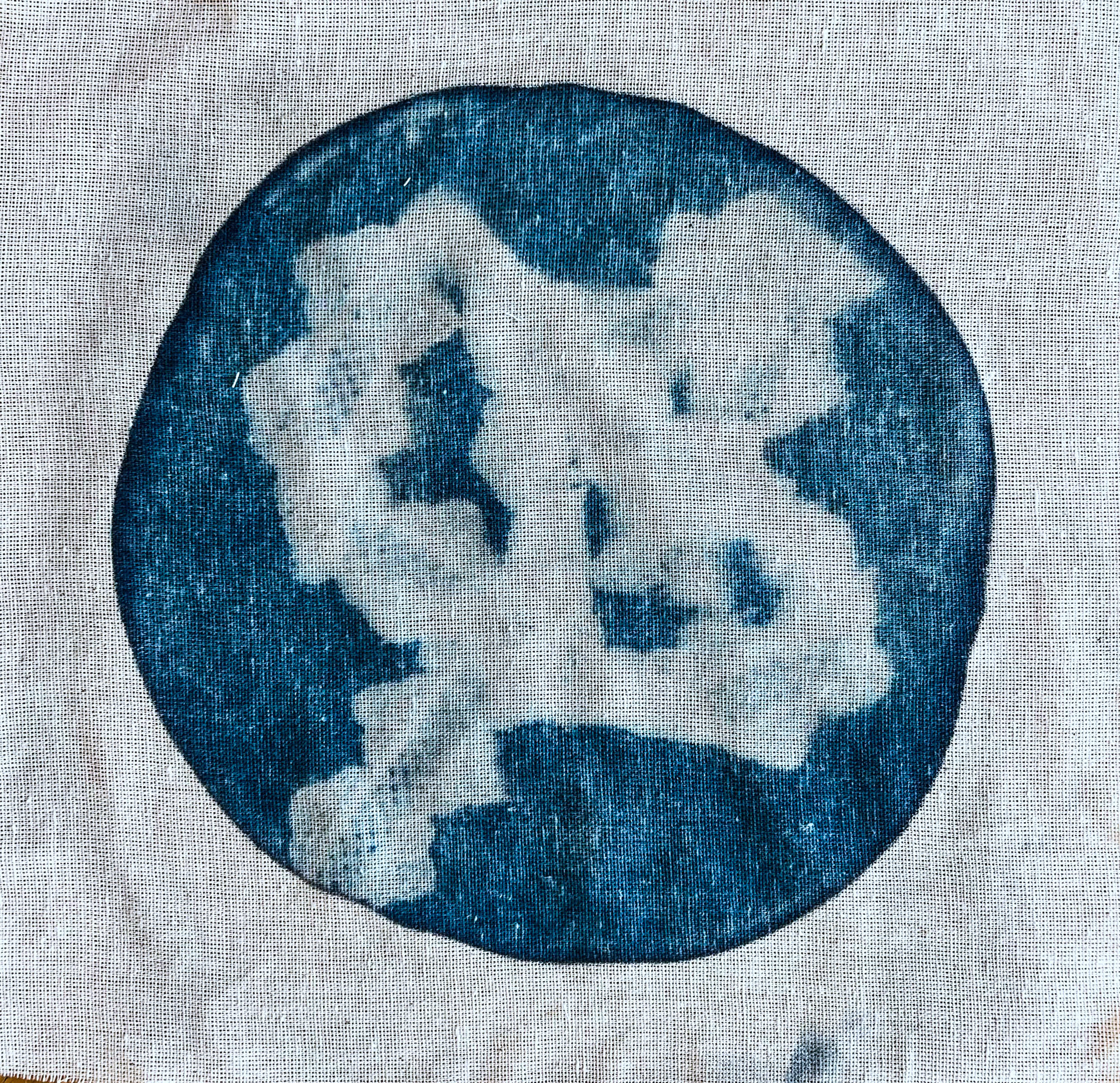 No.6, 2022, cyanotype on fabric, 23 cm