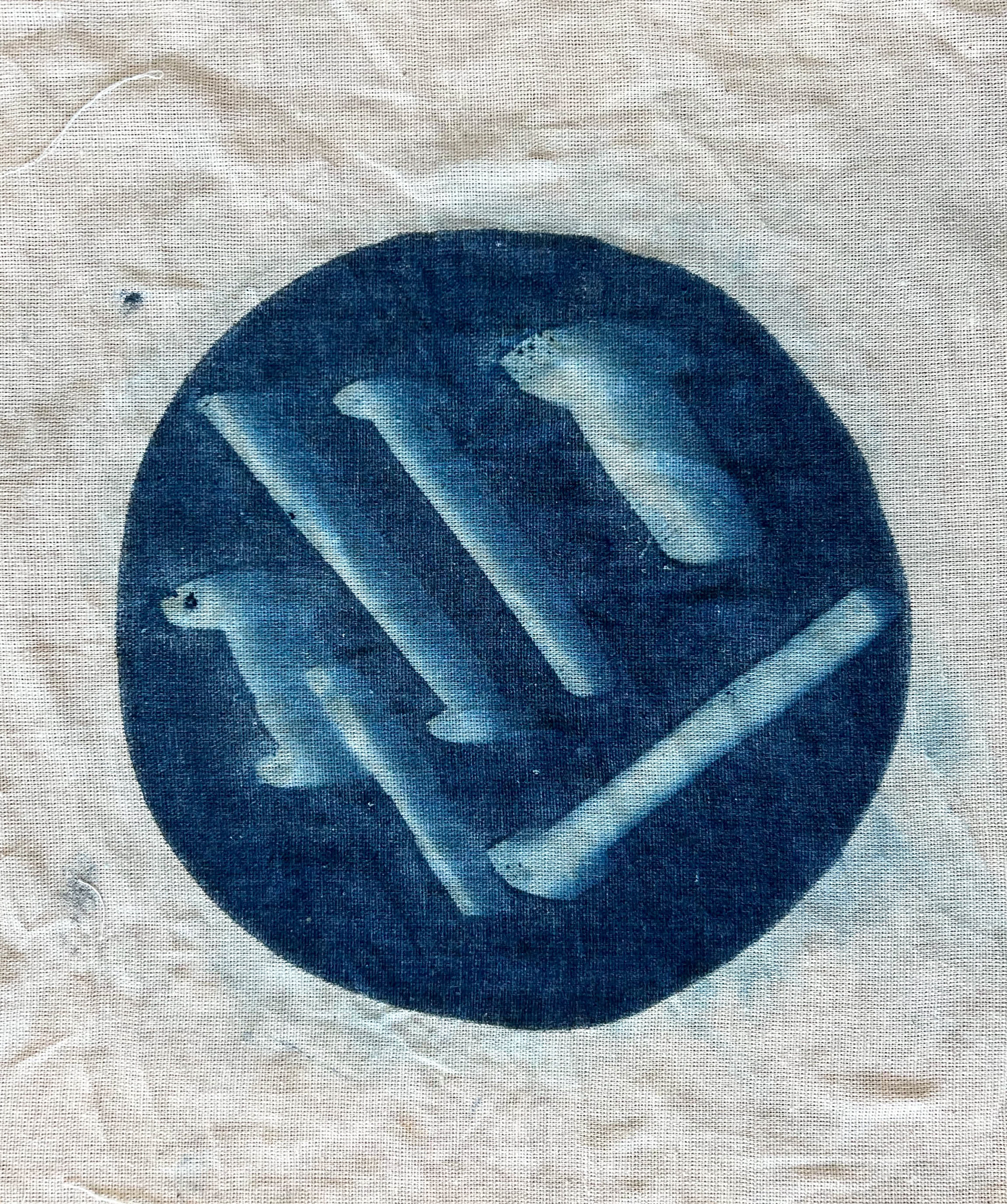 No.7, 2022, cyanotype on fabric, 23 cm