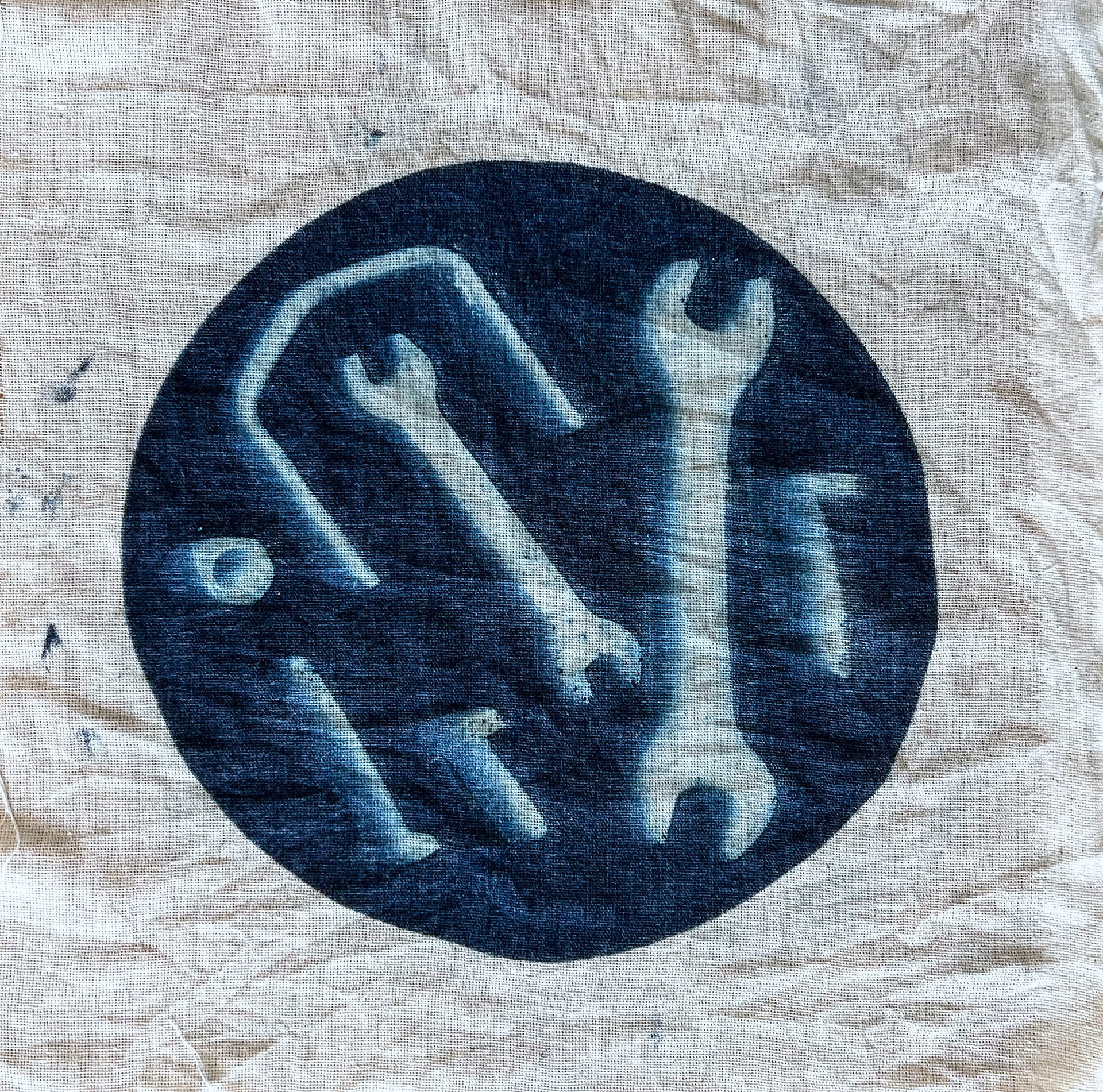 No.3, 2022, cyanotype on fabric, 25 cm