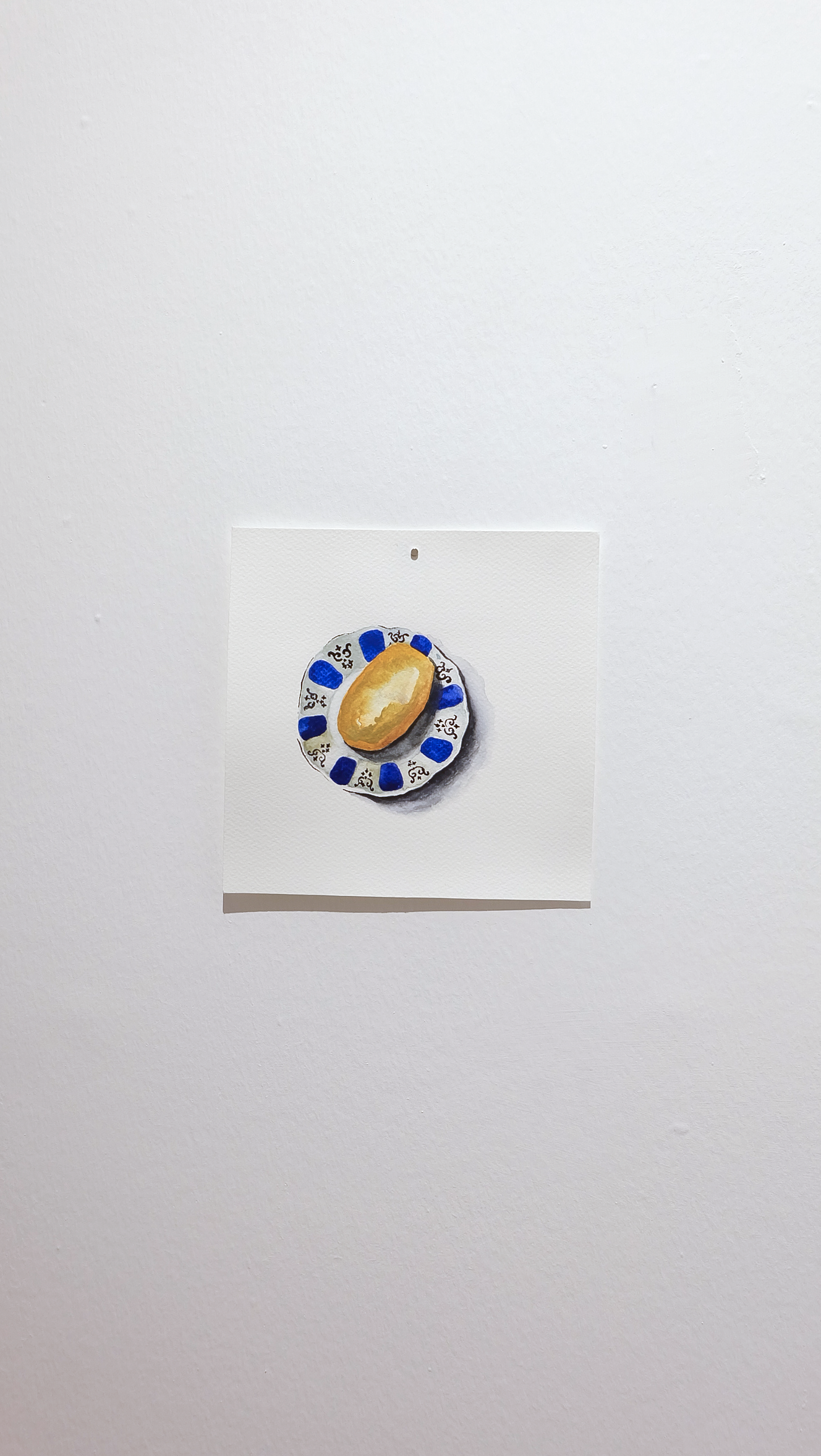 No.1, 2023, watercolor on paper, 20 x 20 cm / installation view from Kasa Gallery, 2023