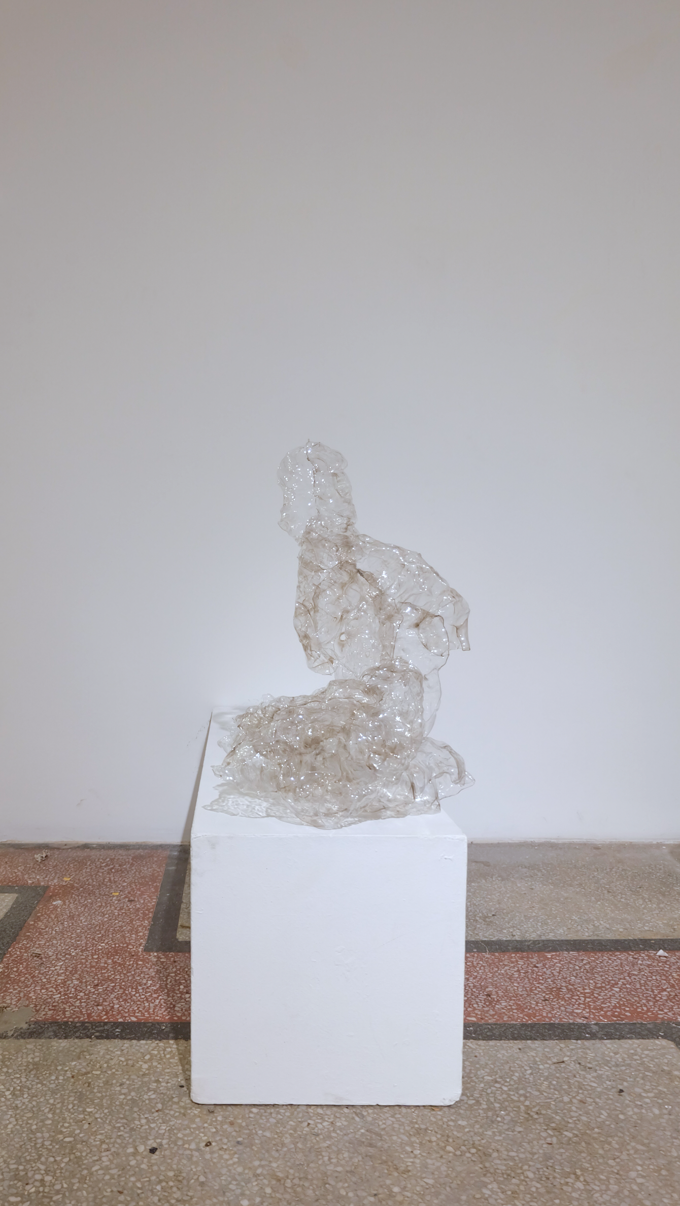 Far From Its Reality, plastic bottles, silicone 50 x 50 x 60 cm 2023 / installation view from Kasa Gallery, 2023