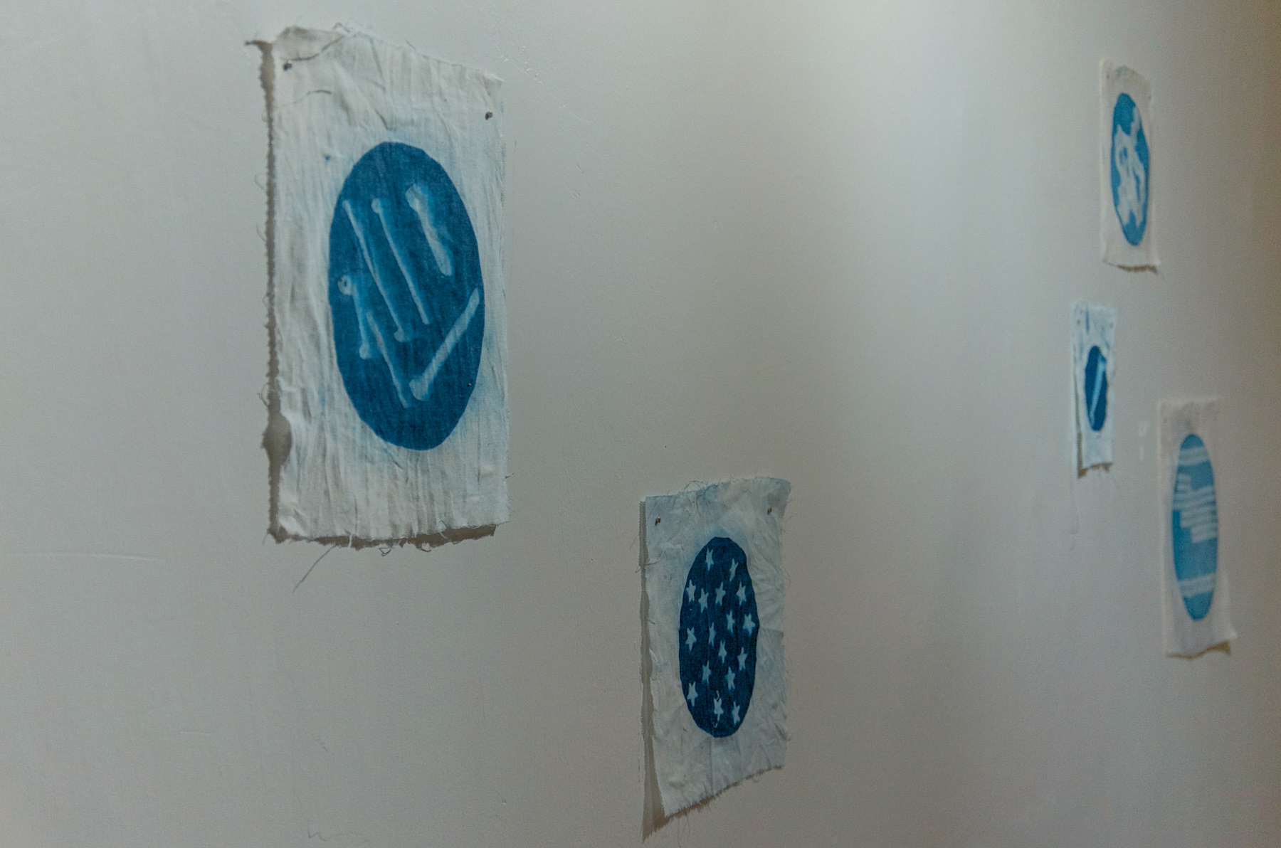 Household, 2022, cyanotype, dimensions variable / installation view from Occupation, Barın Han, 2022