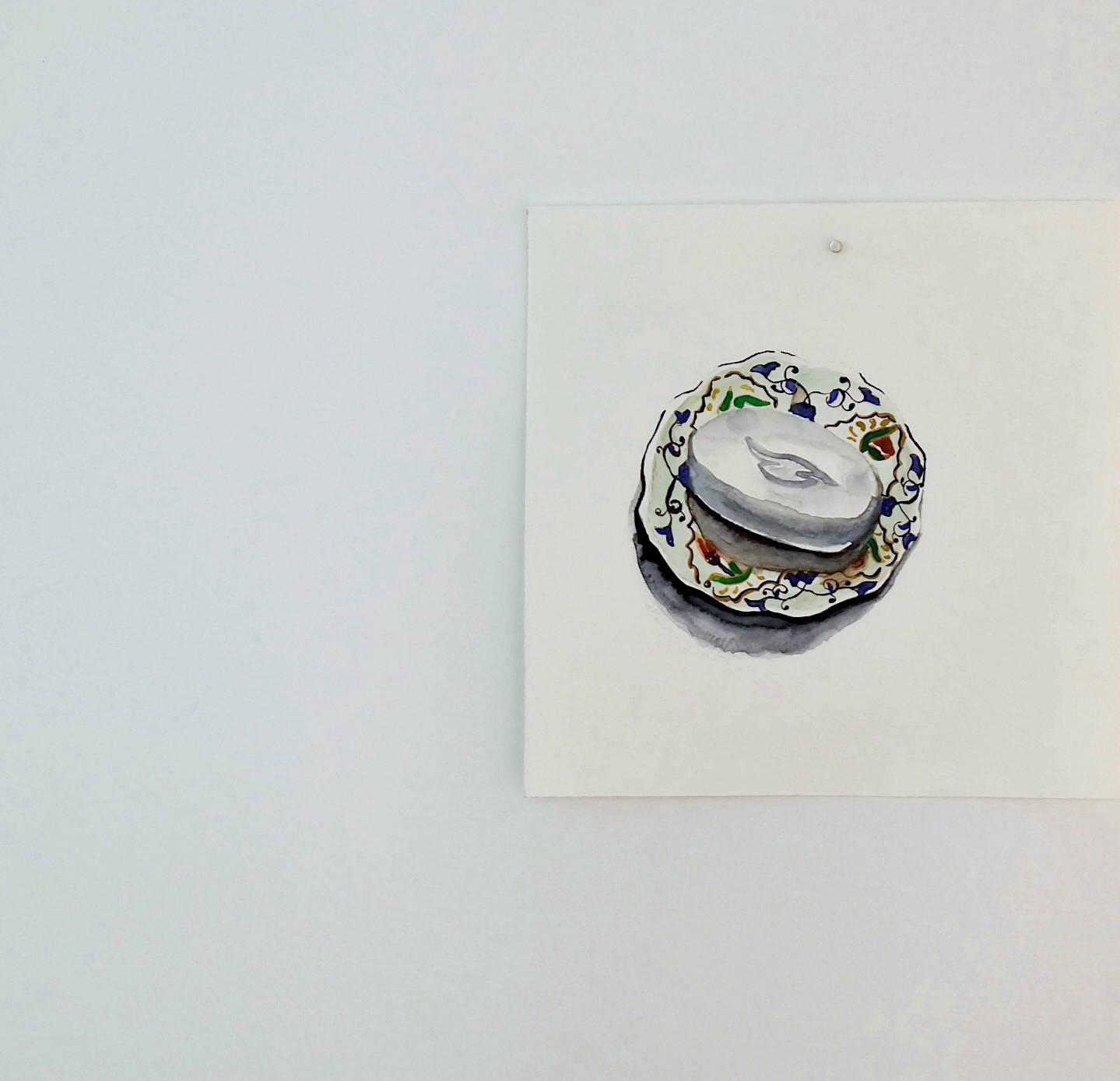 No.6, 2023, watercolor on paper, 20 x 20 cm / installation view from Kasa Gallery, 2023