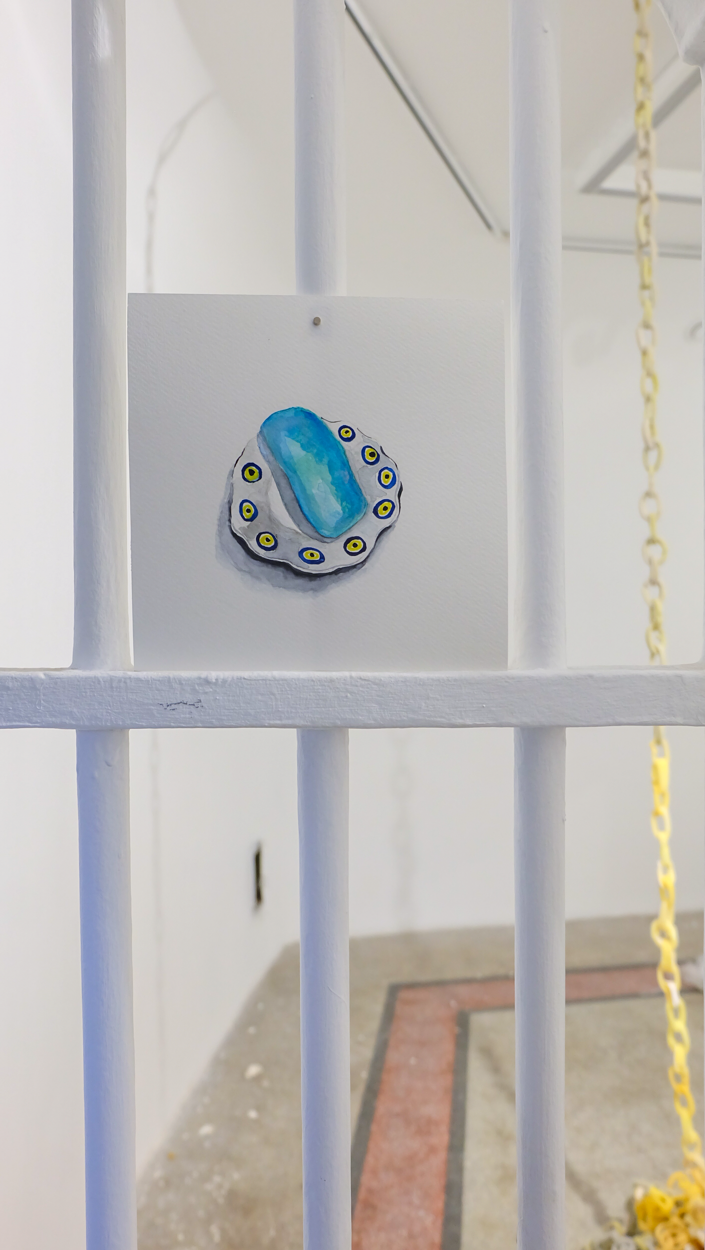 No.2, 2023, watercolor on paper, 20 x 20 cm / installation view from Kasa Gallery, 2023