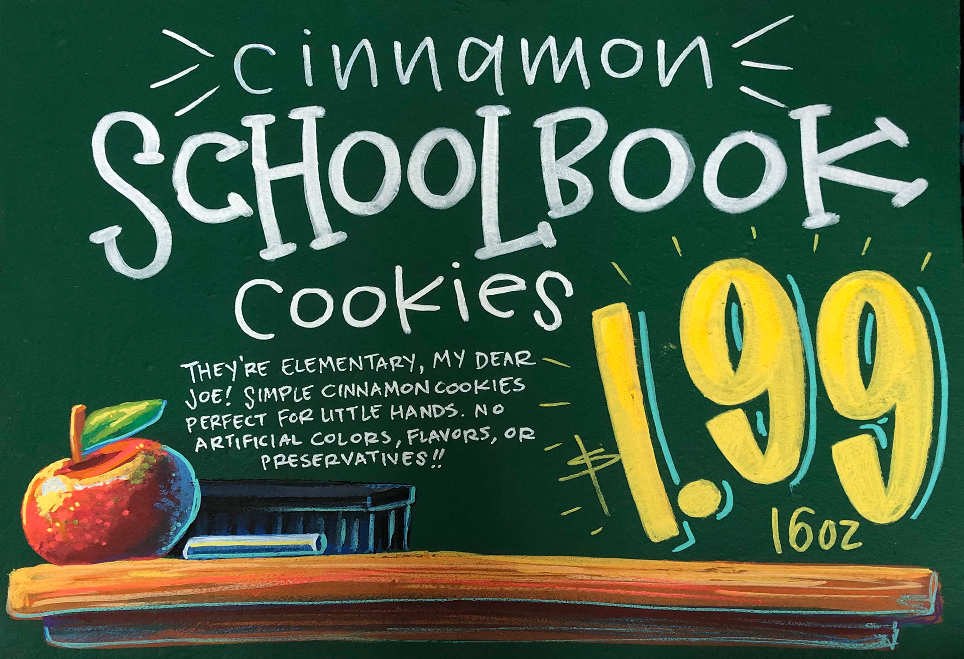 Template for the "back to school" signage.