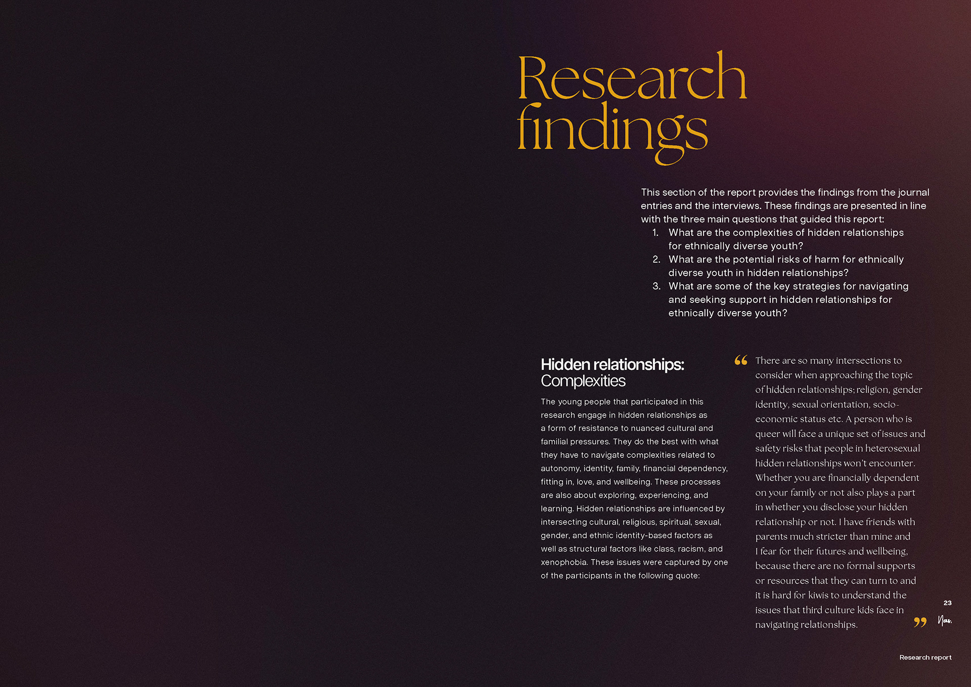 Navigating Hidden Relationships, Literature review and qualitative exploration Research report, Nas Collective