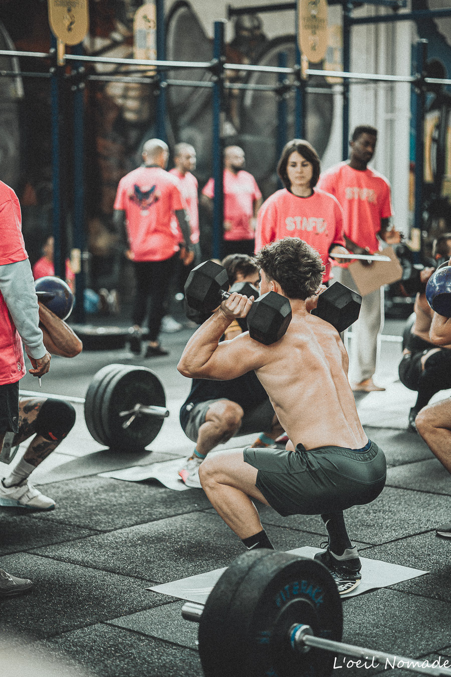 Athlète en plein effort pendant le F**k Cancer Contest au Havre