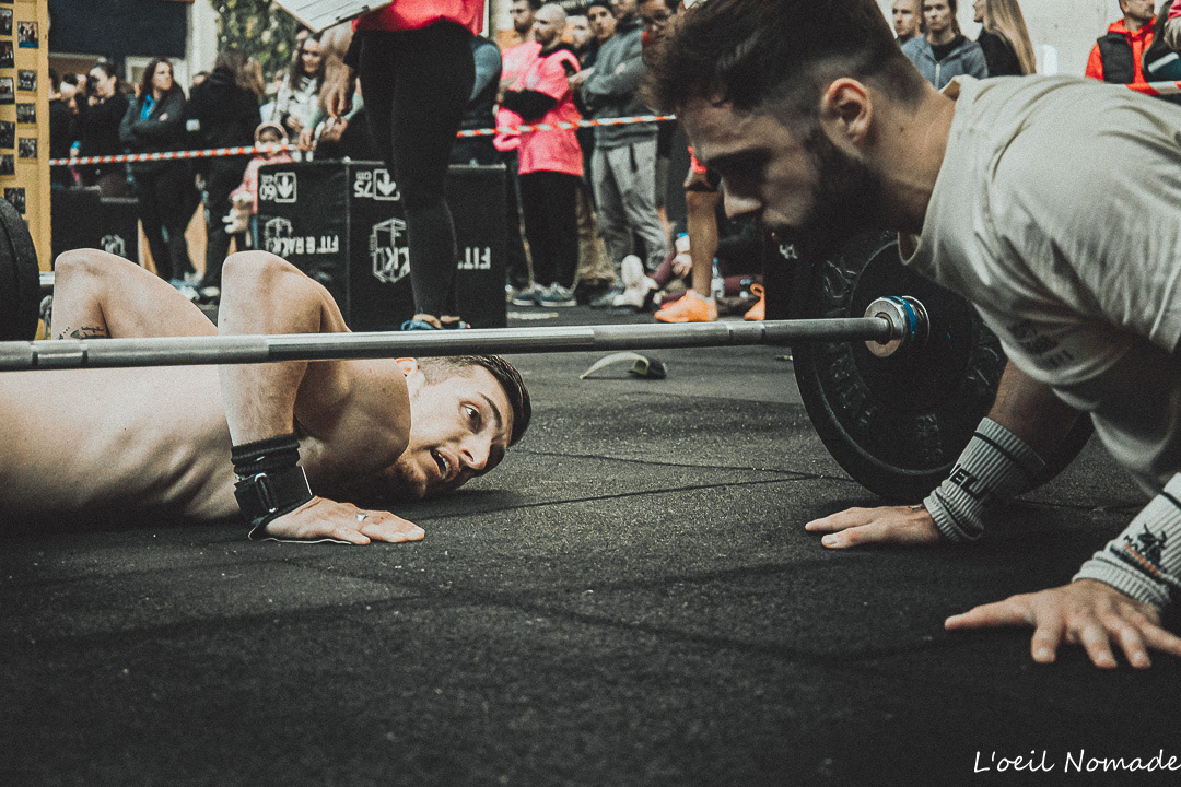 Athlète en plein effort pendant le F**k Cancer Contest au Havre