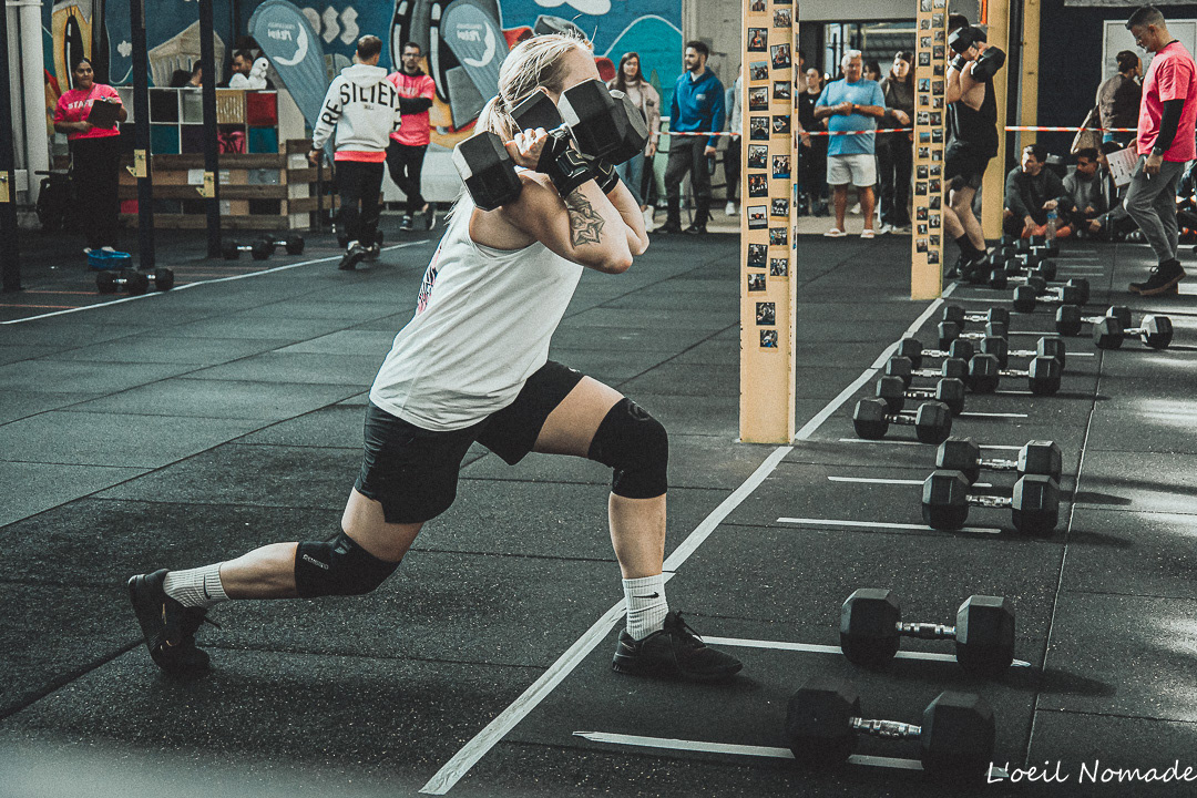Athlète en plein effort pendant le F**k Cancer Contest au Havre