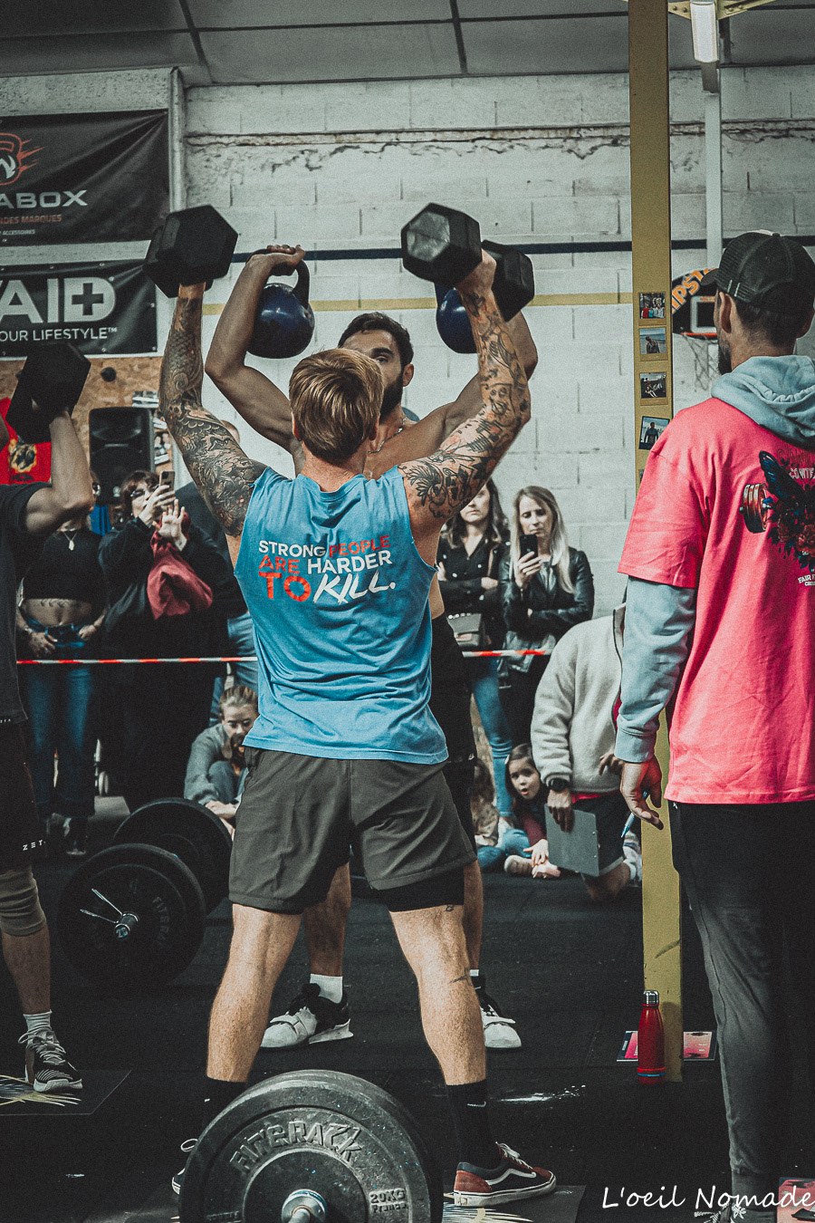 Athlète en plein effort pendant le F**k Cancer Contest au Havre
