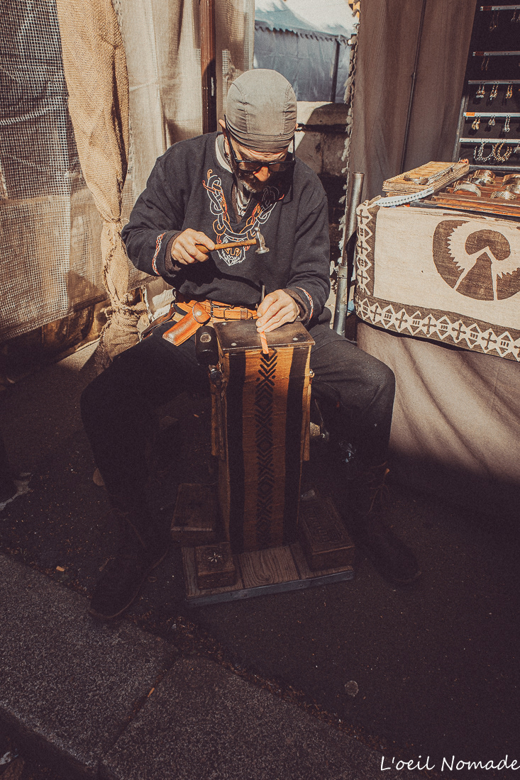 Photographe artisans Le Havre, démonstration de savoir-faire ancien, travail de la matière en festival.