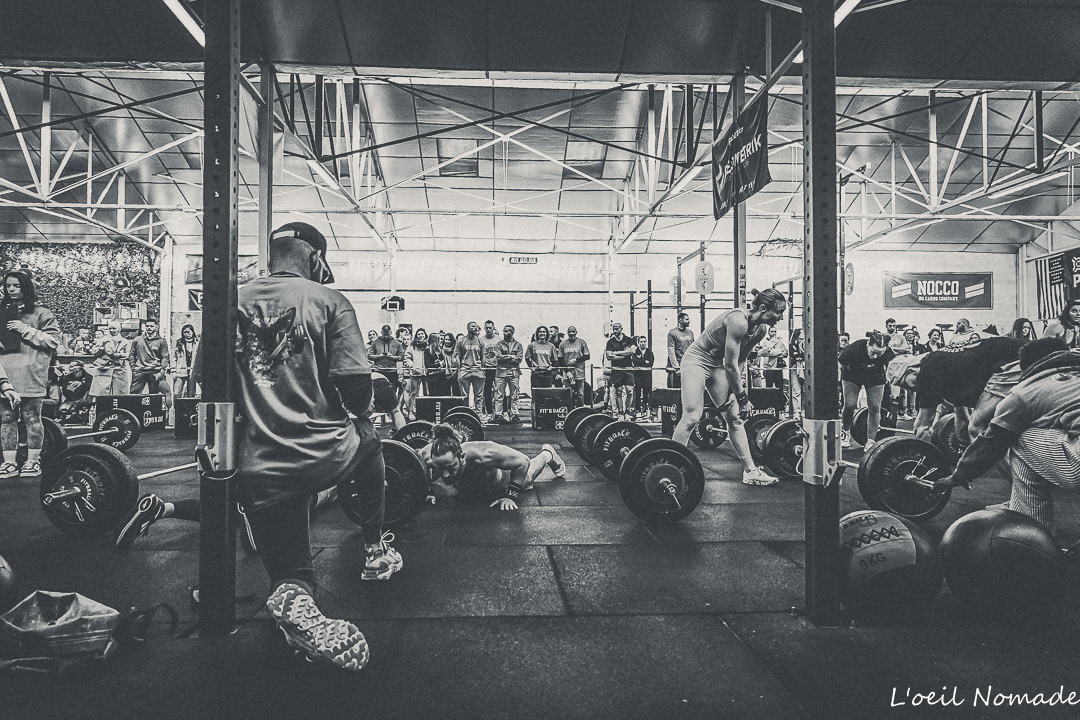 Athlète en plein effort pendant le F**k Cancer Contest au Havre
