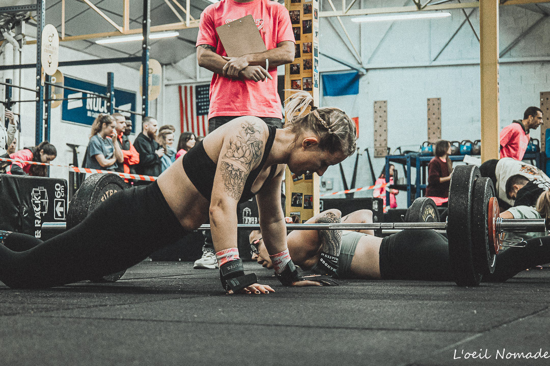 Athlète en plein effort pendant le F**k Cancer Contest au Havre