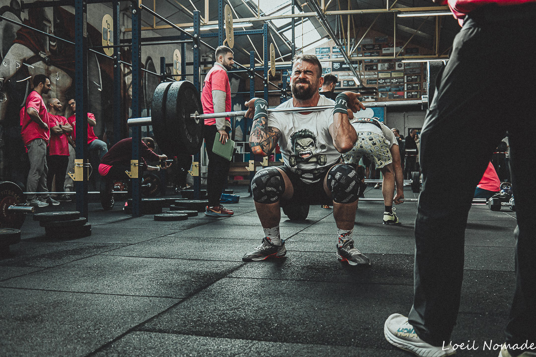 Athlète en plein effort pendant le F**k Cancer Contest au Havre