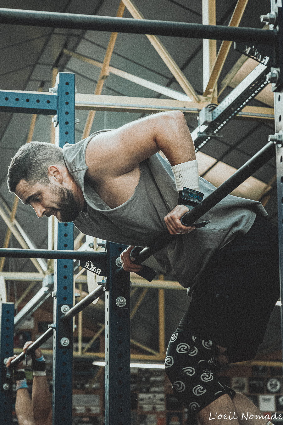 Athlète en plein effort pendant le F**k Cancer Contest au Havre
