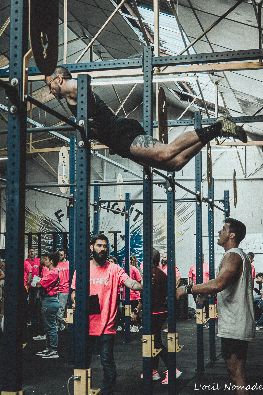 Athlète en plein effort pendant le F**k Cancer Contest au Havre