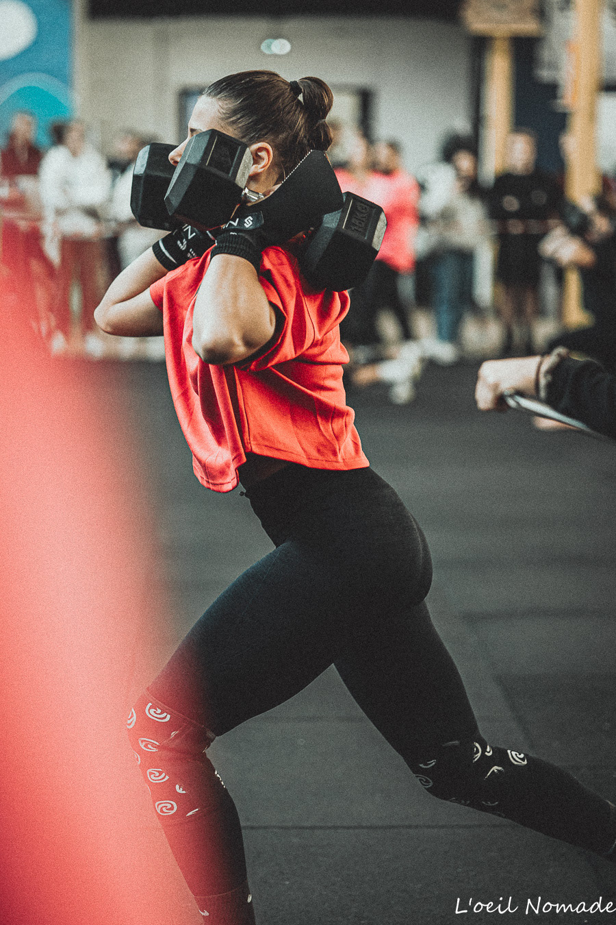 Athlète en plein effort pendant le F**k Cancer Contest au Havre
