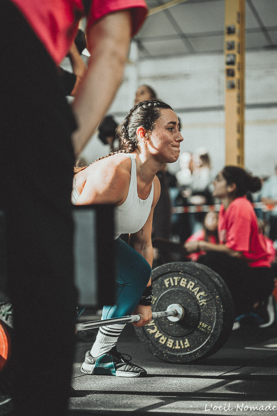 Athlète en plein effort pendant le F**k Cancer Contest au Havre