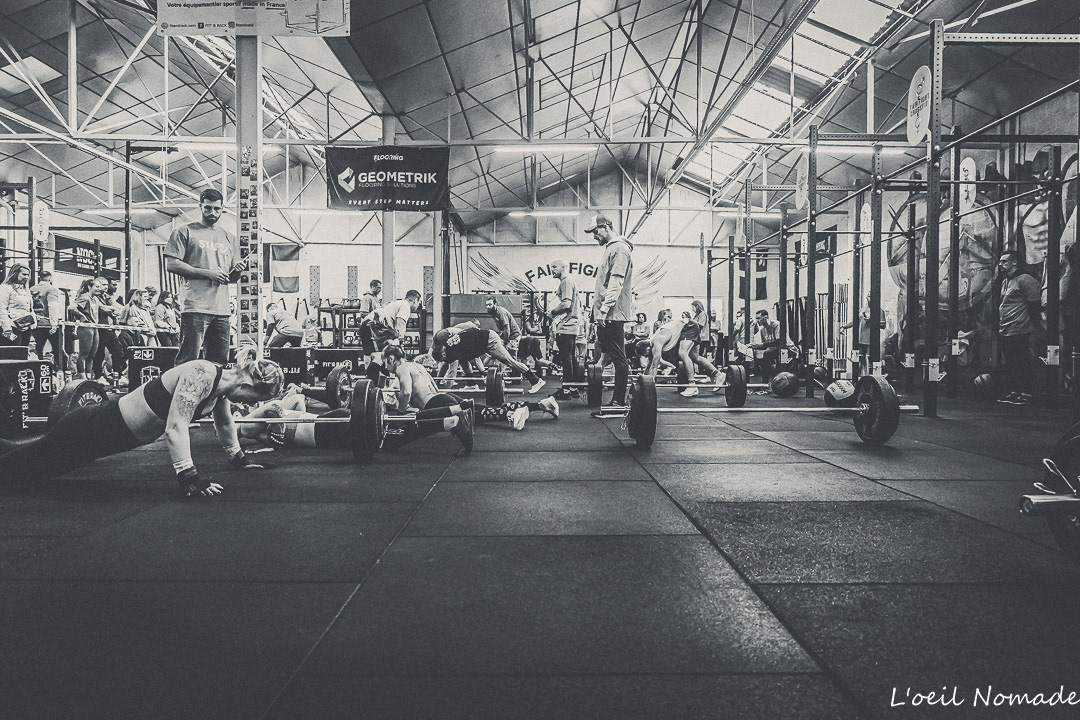 Athlète en plein effort pendant le F**k Cancer Contest au Havre