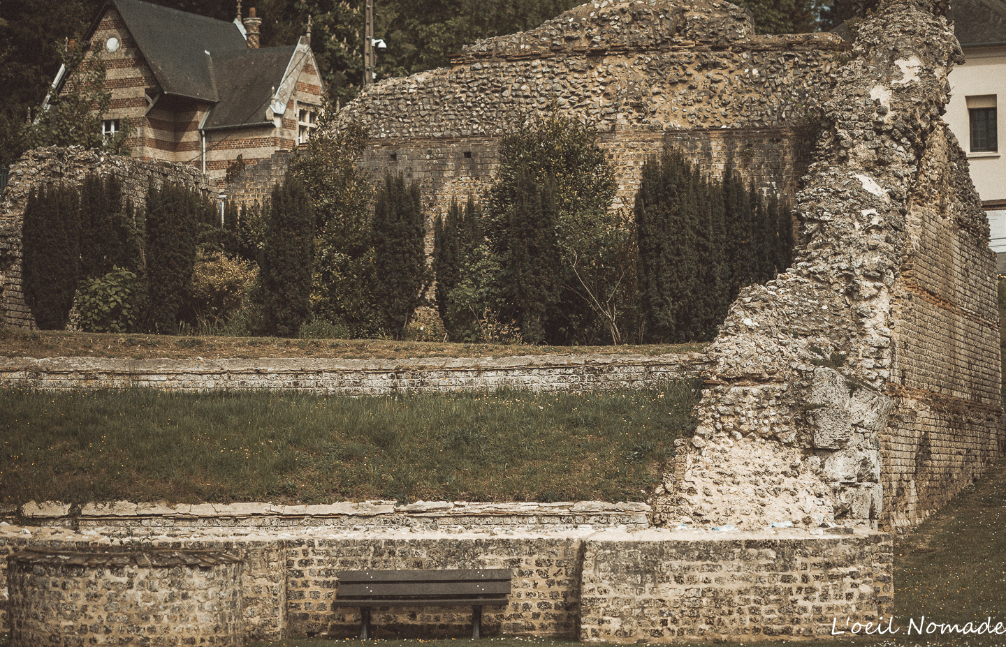 Architecture antique du théâtre romain de Lillebonne