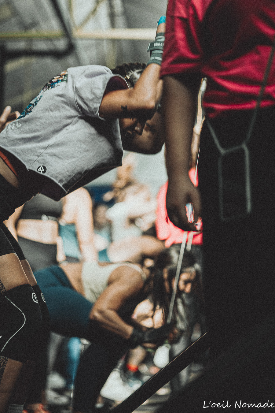 Athlète en plein effort pendant le F**k Cancer Contest au Havre
