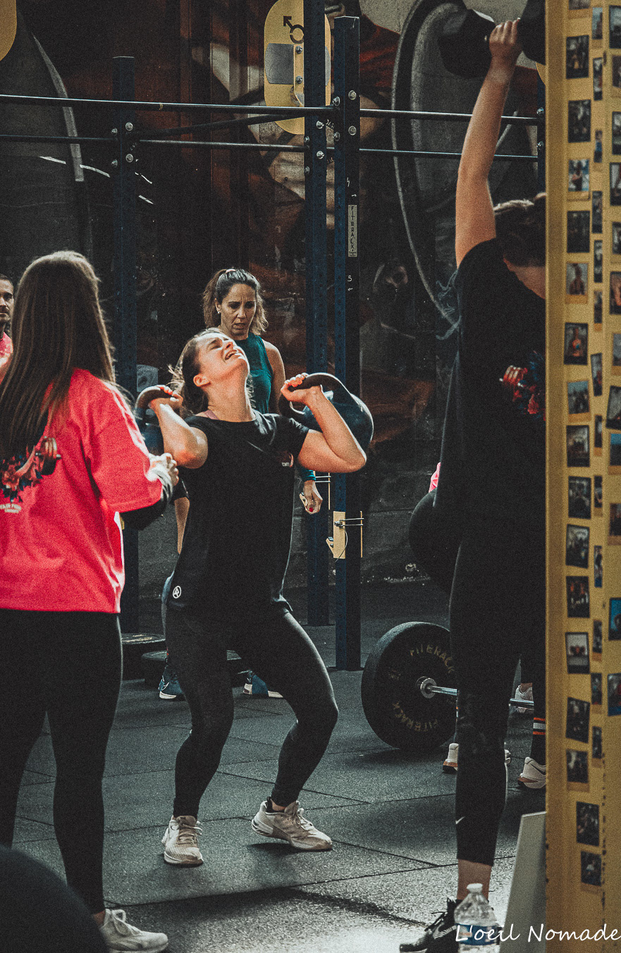 Athlète en plein effort pendant le F**k Cancer Contest au Havre