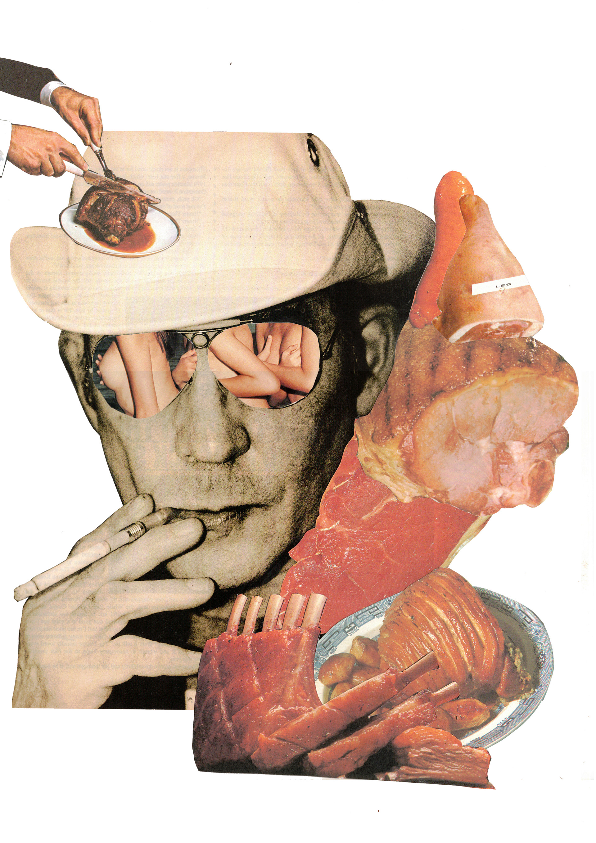 Hunter, Mixed Media Collage, 2025