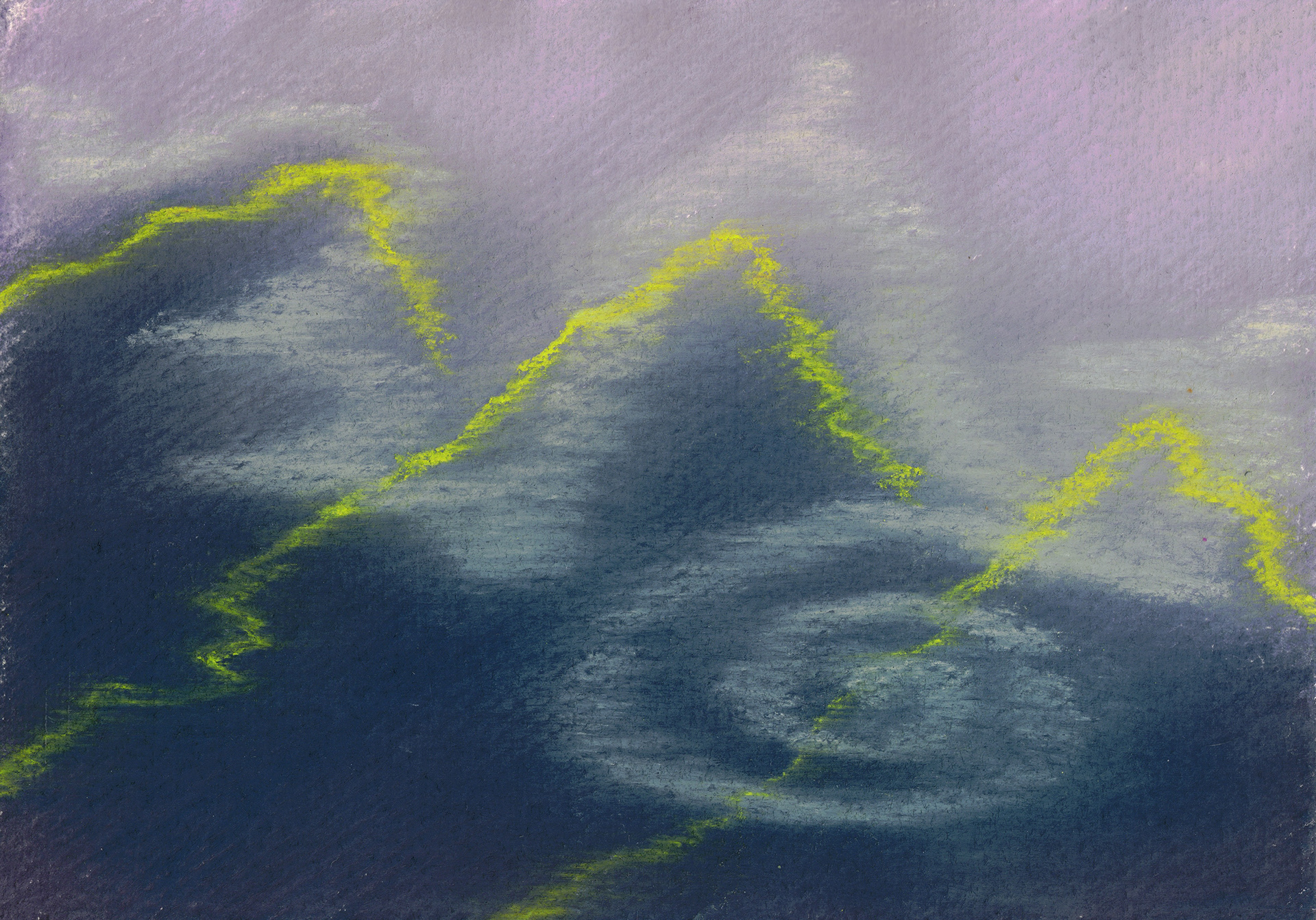 Memories of Mountains, Pastel on Paper, 2026