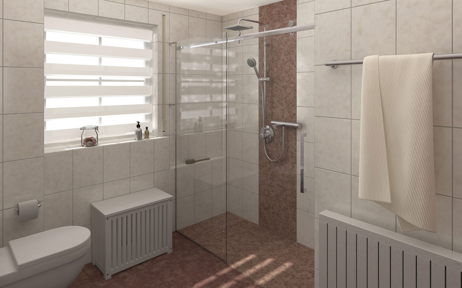 Badezimmerumbau / begehbare Dusche
