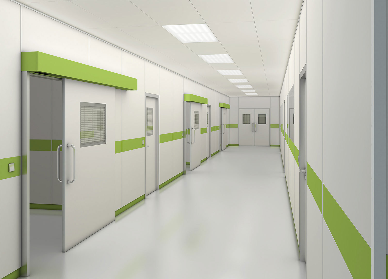 modulares Ständer-Wandsystem / Krankenhausflur