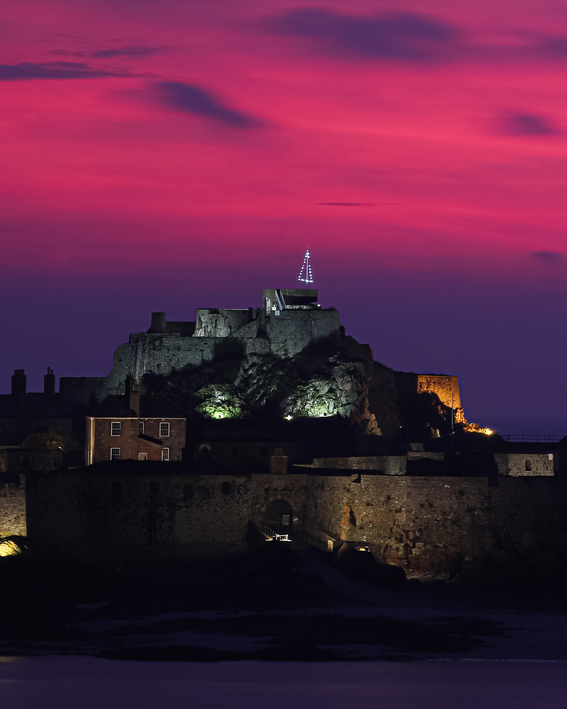 Pink Sky at Elizabeth Castle