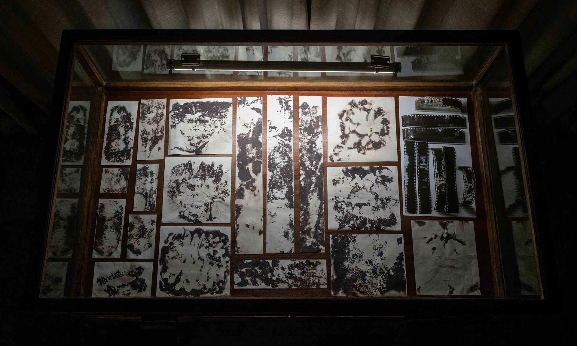 The original photo-papers and photo-negatives as created by Tobias Ahlbrecht for his 'One'-foto series.