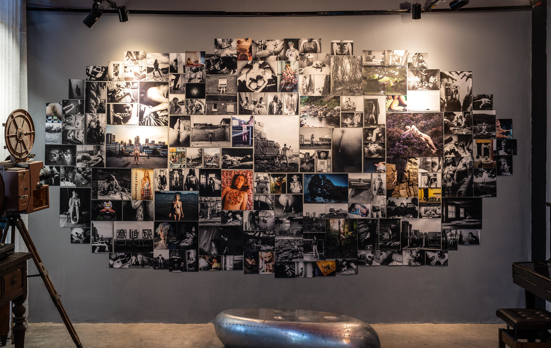 Image of Tobias Ahlbrecht exhibition wall of the Return to Nomansland and ONE show hostet by Schiller River CLub in Saigon Ho Chi Minh City Vietnam, hosted by Benjamin Schiller and Phung Thanh Ha.
