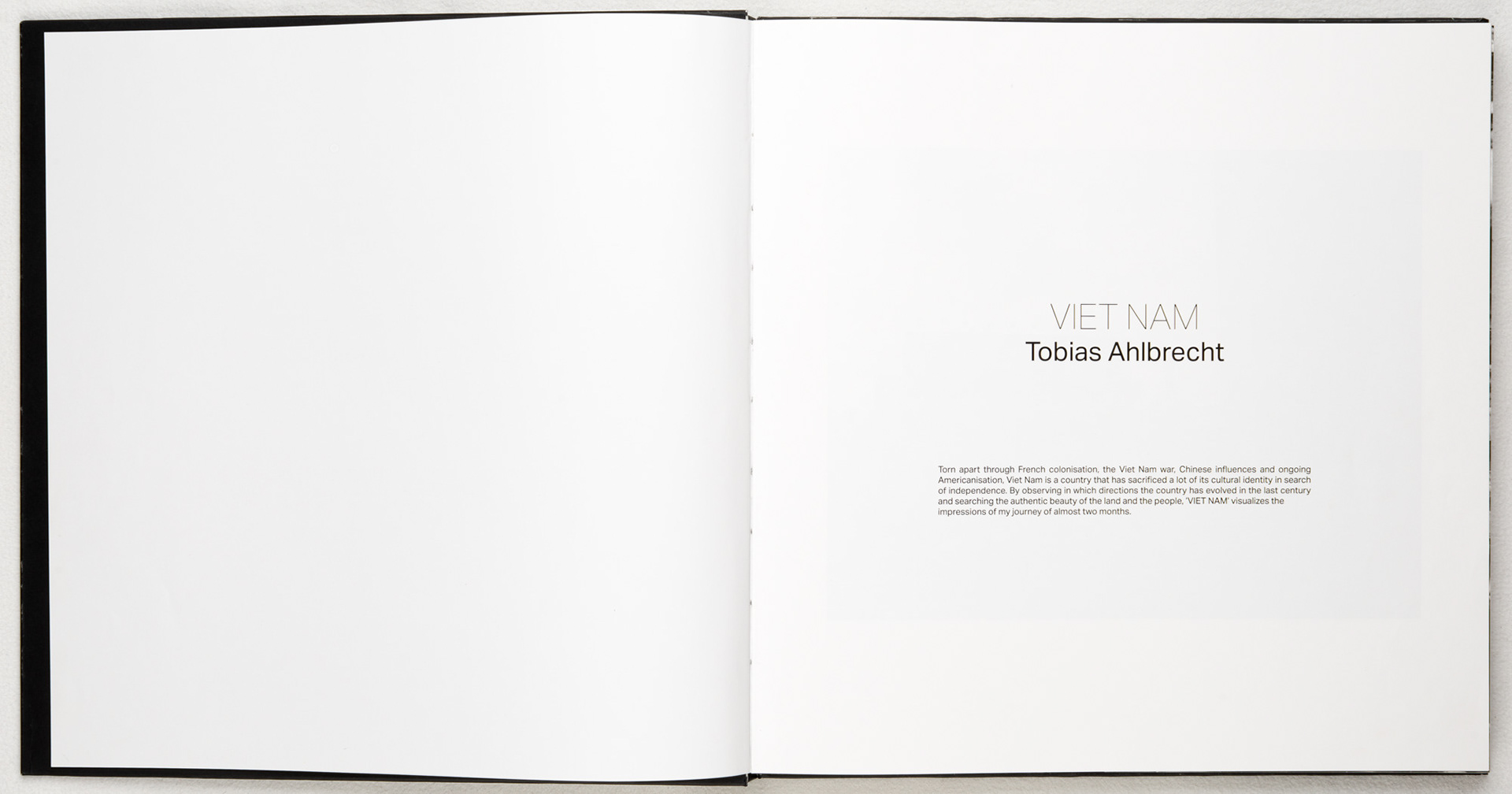 Project description of the 'Viet Nam' photo-book by Tobias Ahlbrecht.