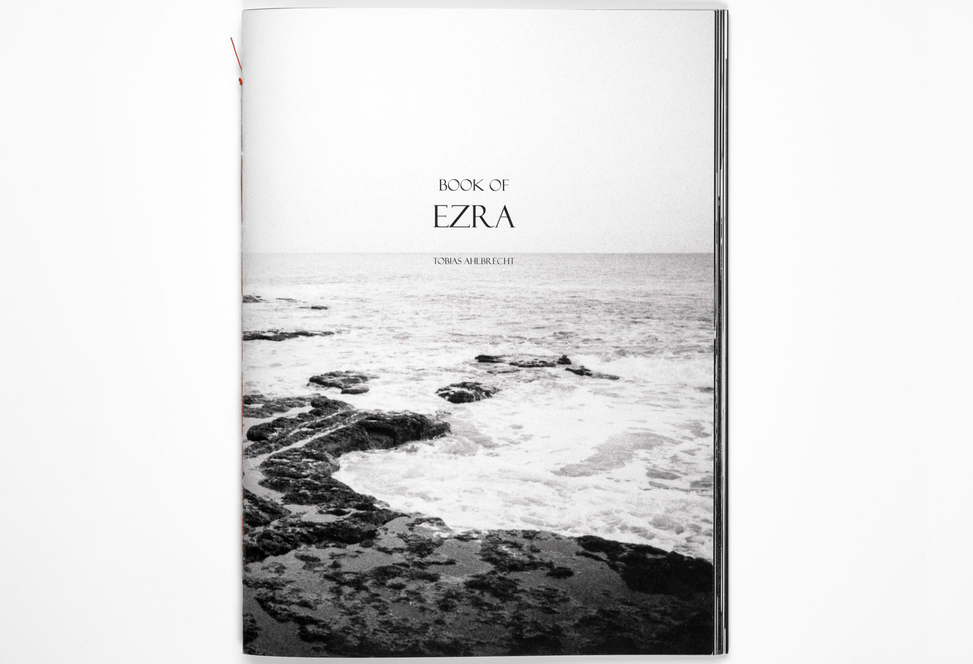 Cover of the book and zine 'Book of Ezra' by the photographer Tobias Ahlbrecht.