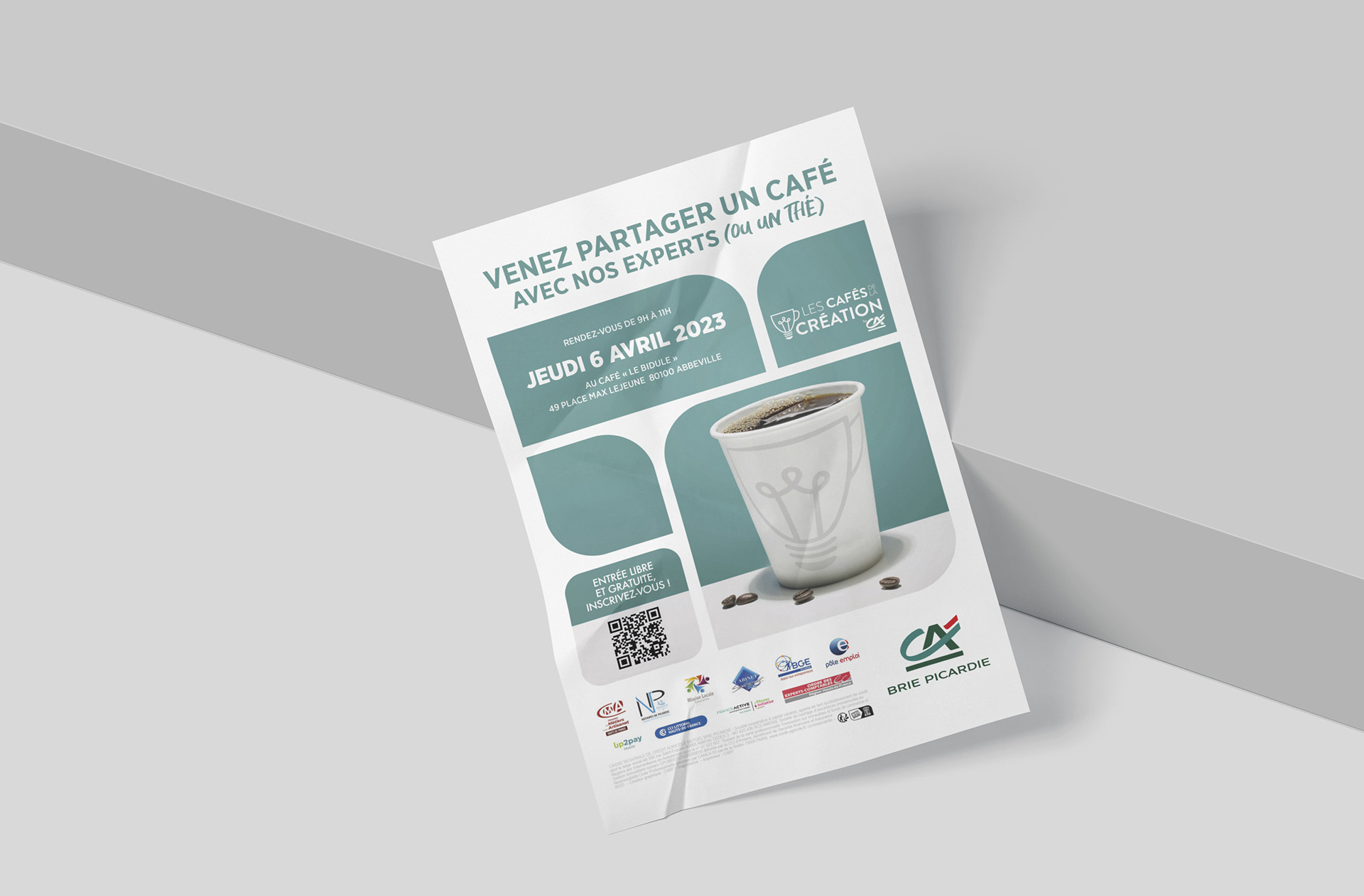 Crédit Agricole Brie Picardie - Les Cafés de la Création : Affiche A4
