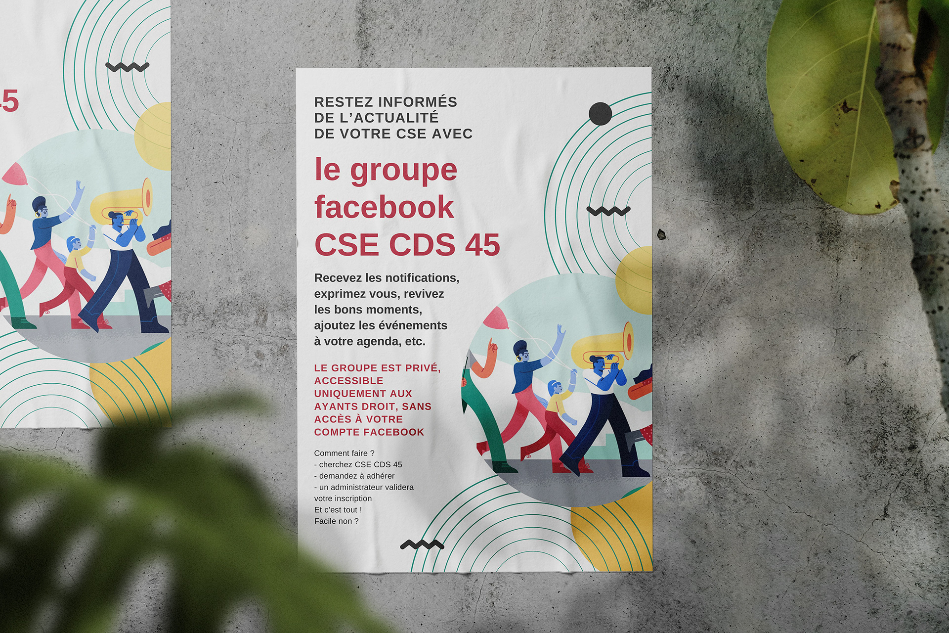 Affiche pour le Comité Social et Economique de la Société Générale (Orléans)