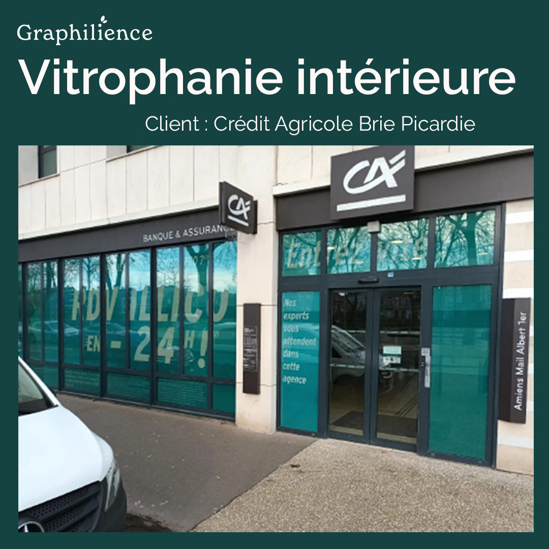 Crédit Agricole Brie Picardie : vitrophanie