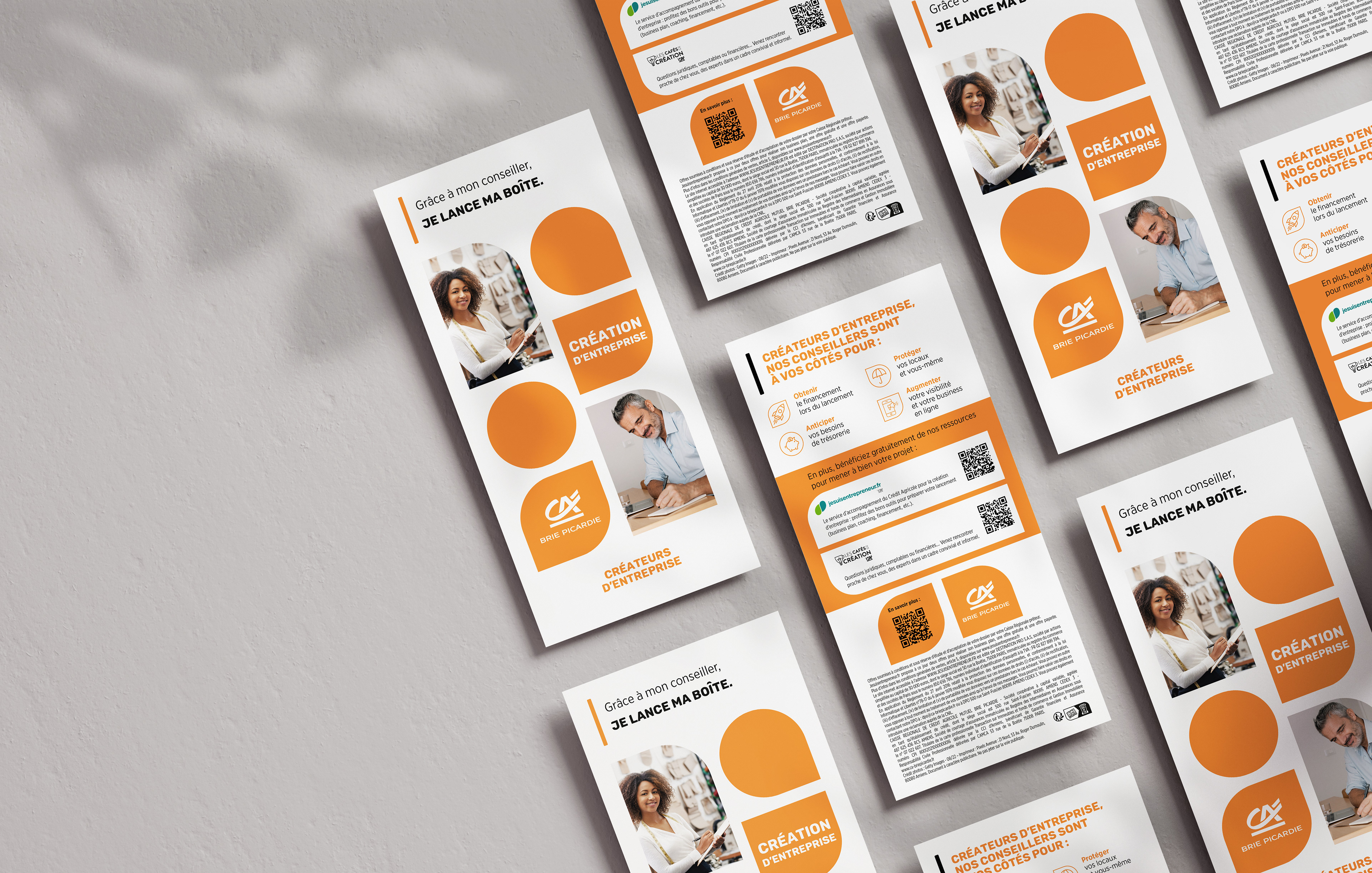 Flyer format 100 x 210 mm pour Crédit Agricole Brie Picardie