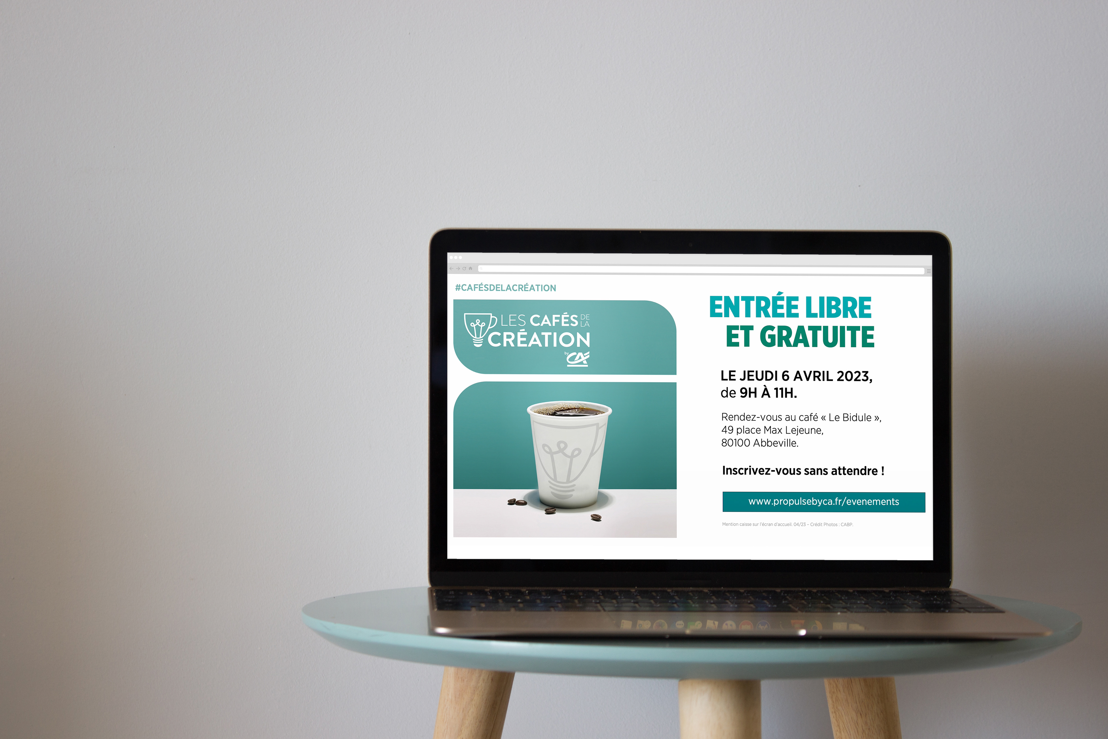 Crédit Agricole Brie Picardie - Les Cafés de la Création : PLV numérique