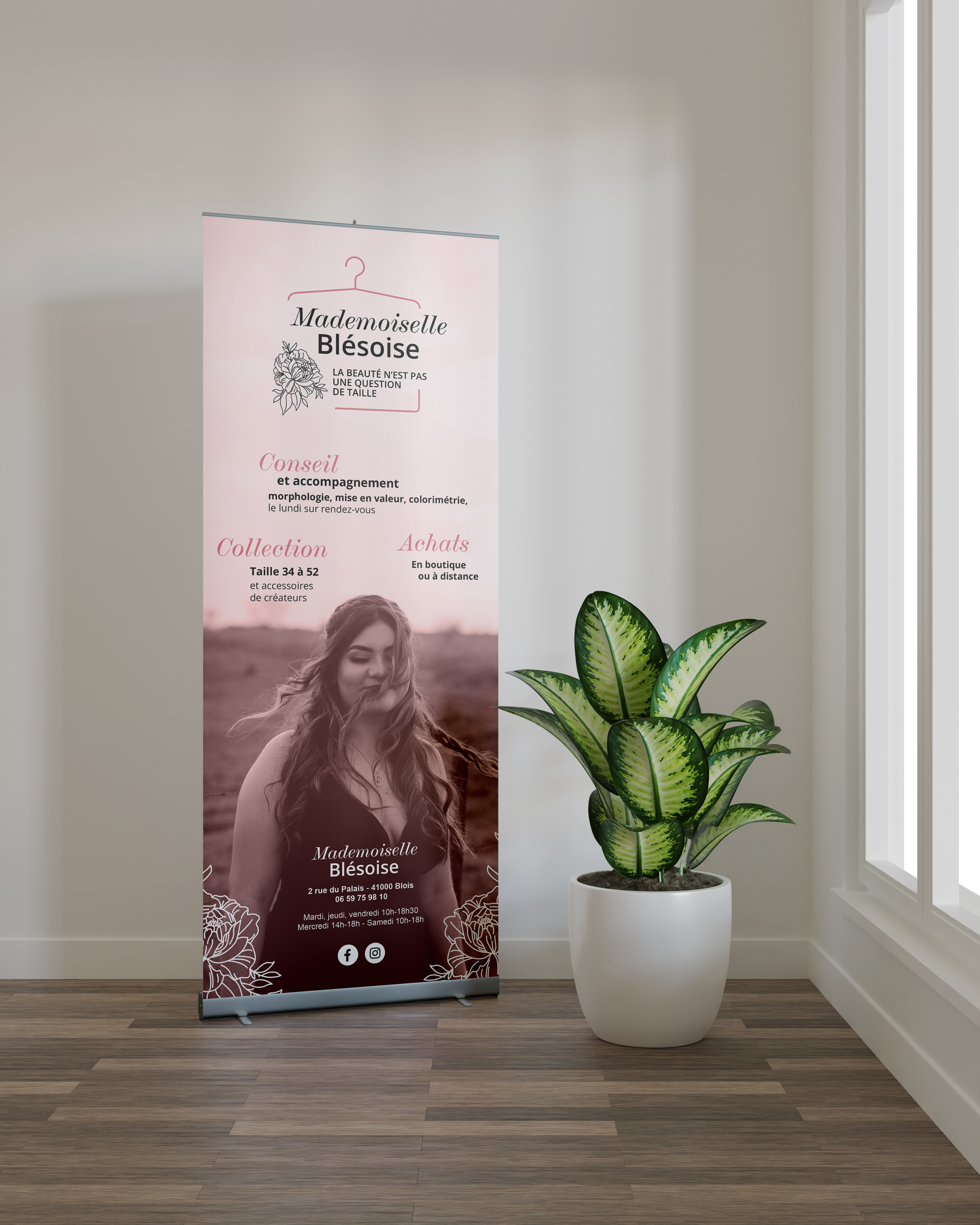 Kakémono roll-up Mademoiselle Blésoise