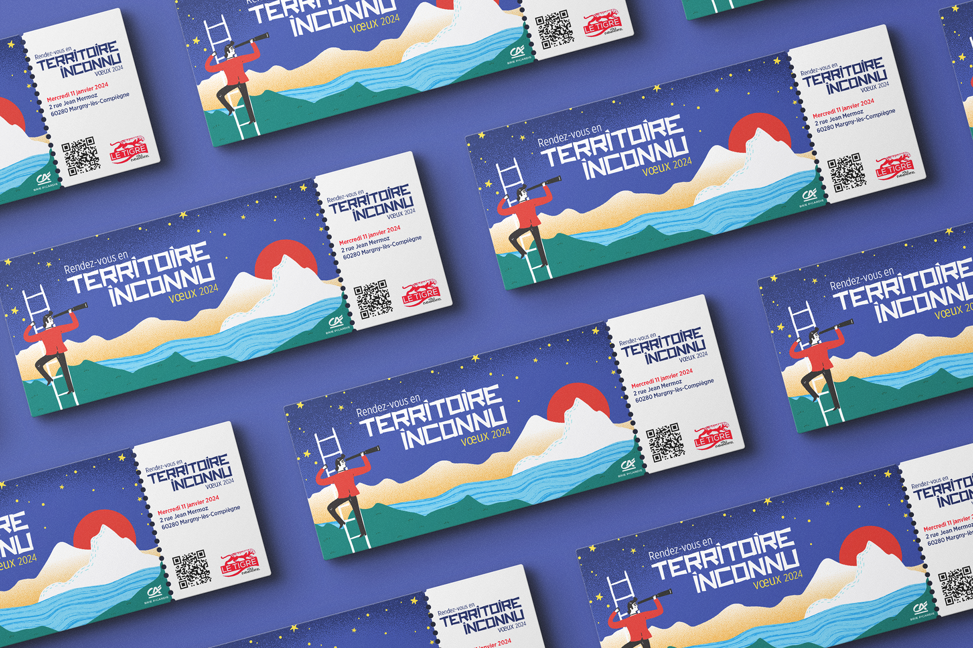 Invitations sous forme de tickets